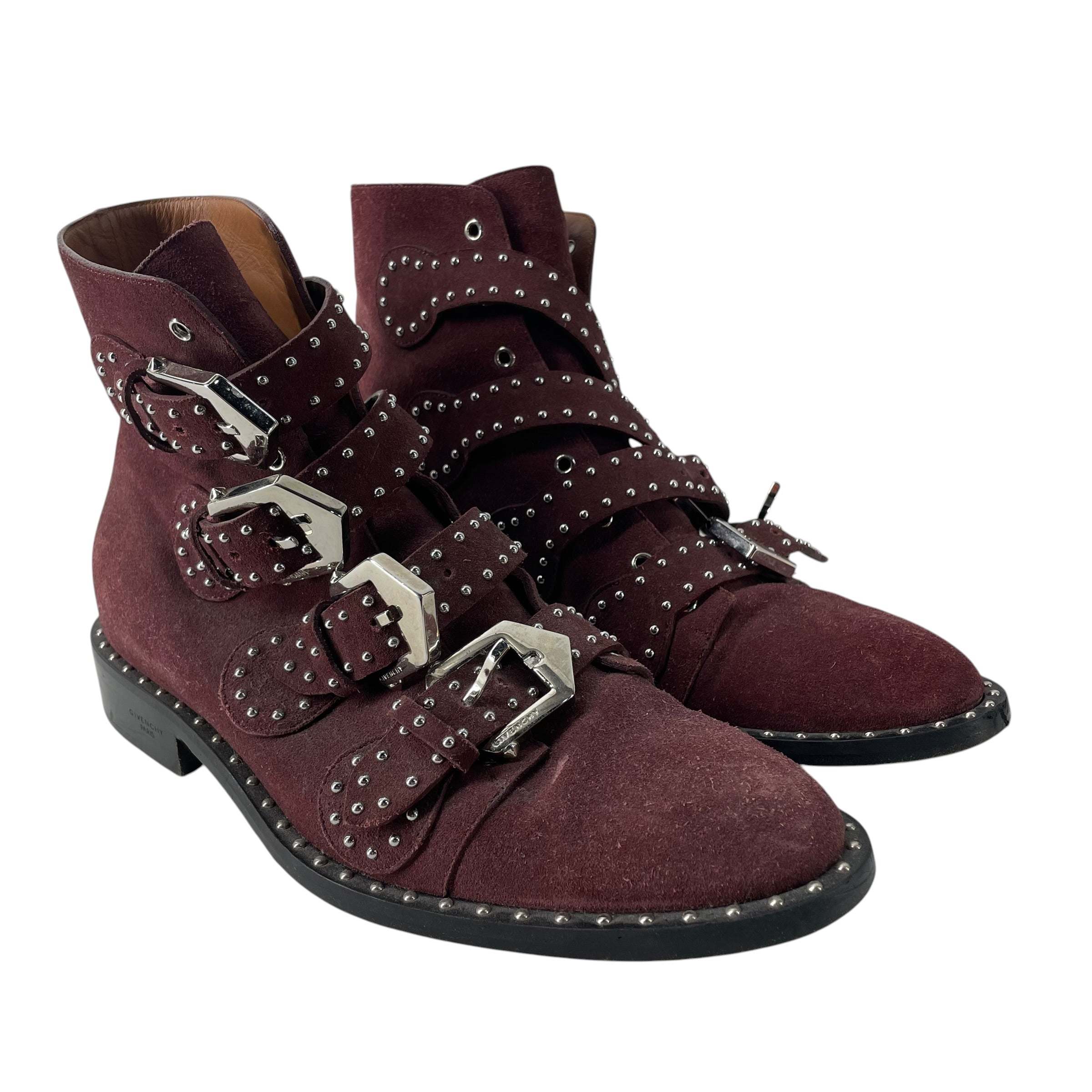 GIVENCHY/Biker Boots/EU 37/Suede/BRD/BUCKLE BOOTS view 1