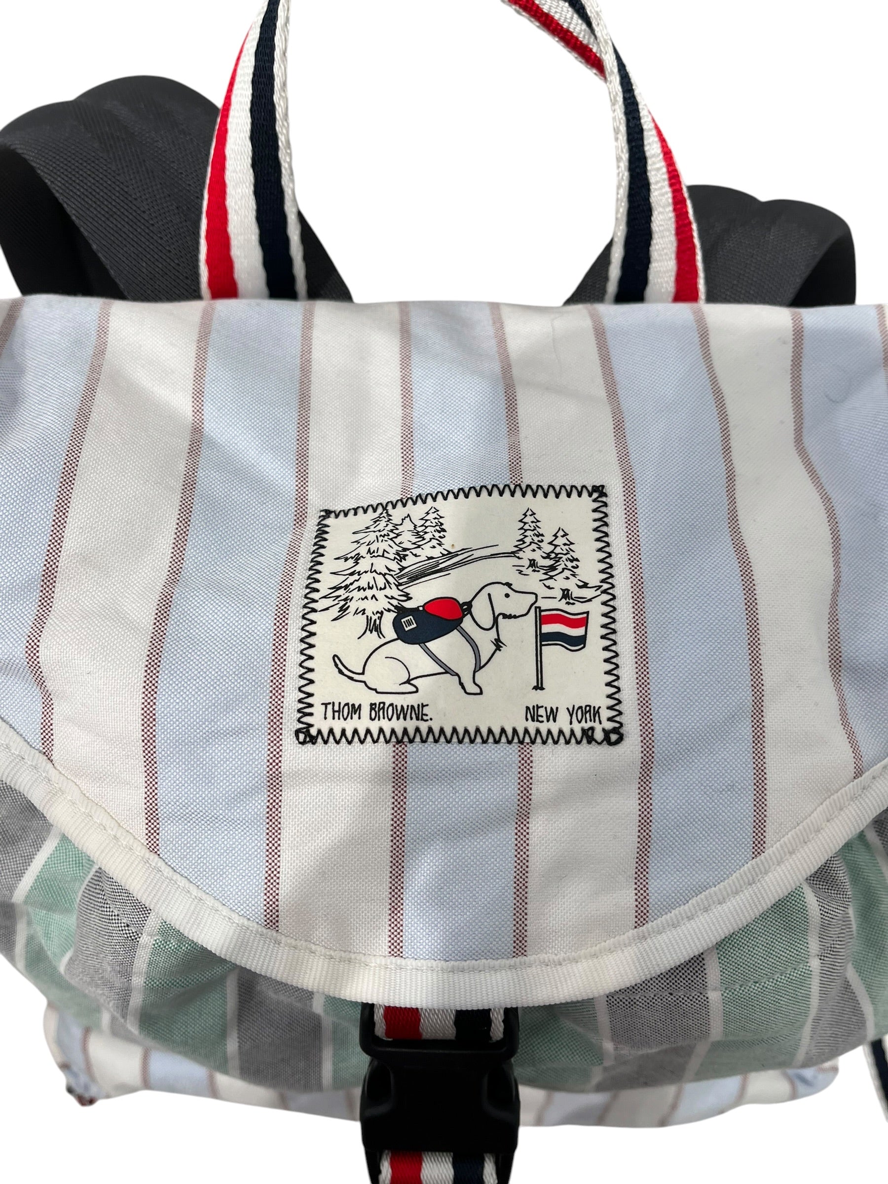 THOM BROWNE. NEW YORK/Backpack/Stripe/Cotton/GRN/SAMPLE BAG view 8