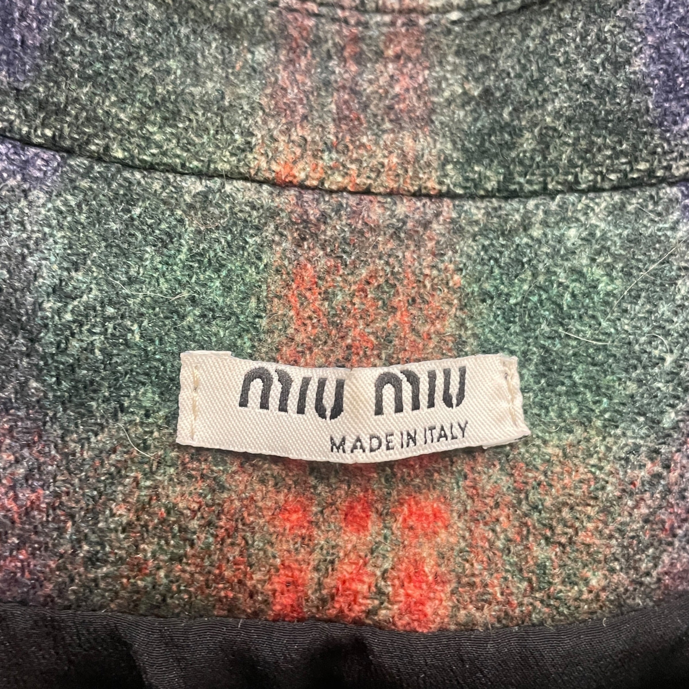 MIU MIU/Jacket/44/Plaid/Wool/MLT/SS COAT FUR HYBRID PREFALL 2010 view 3