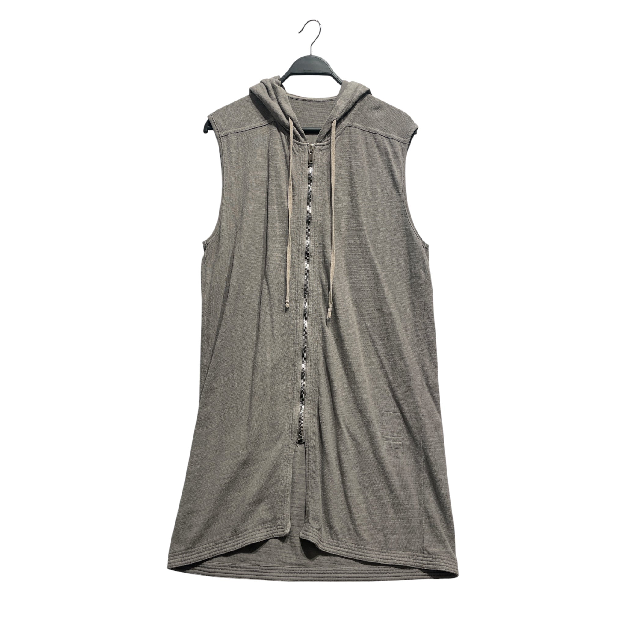 RICK OWENS DRKSHDW/Zip Up Hoodie/M/Cotton/GRY/Oversized Sleeveless Zip Up view 1