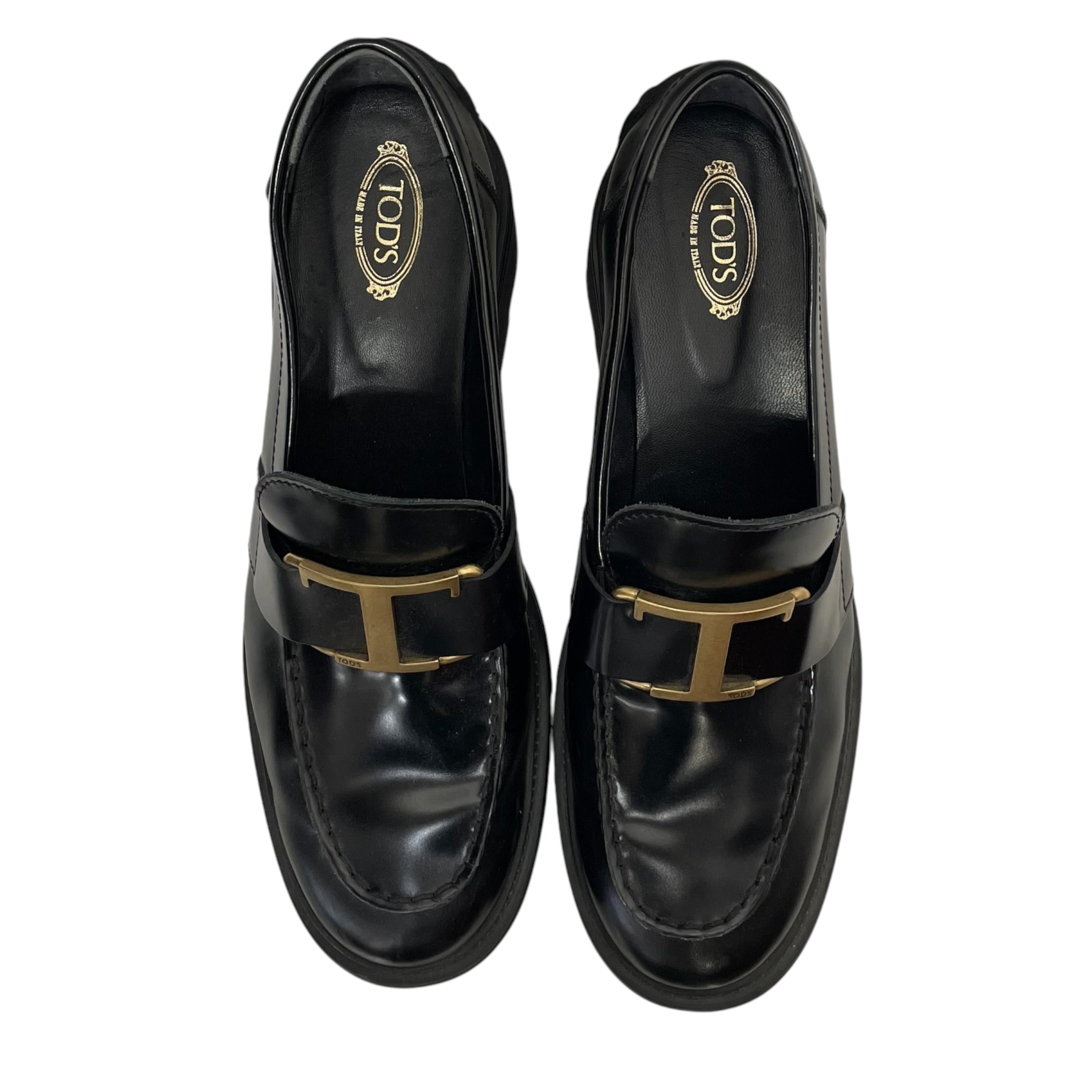 TOD'S/Dress Shoes/EU 42/BLK/plaque loafers view 4