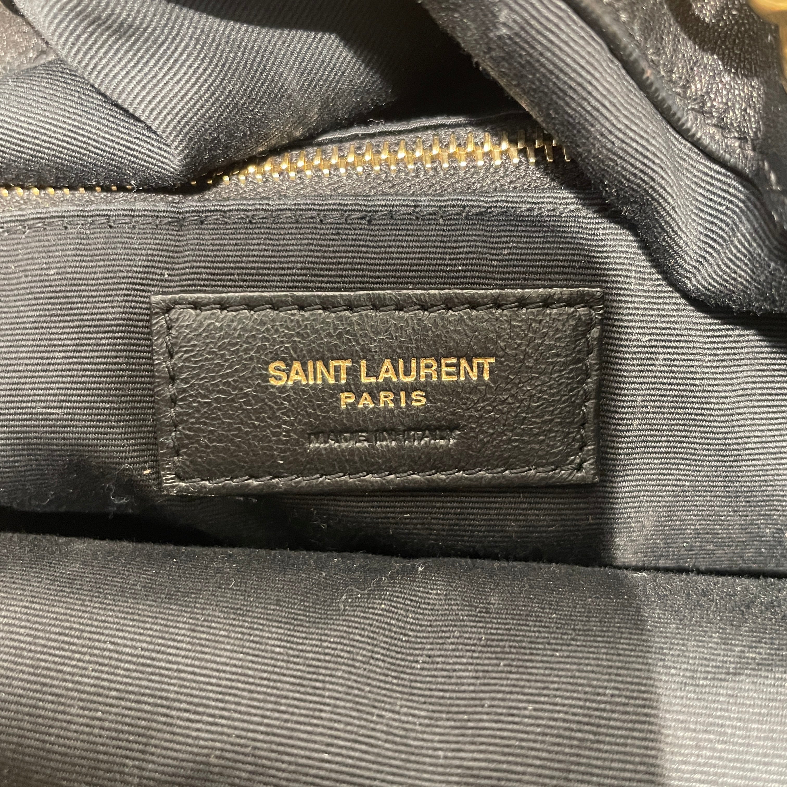 SAINT LAURENT/Backpack/Leather/BLK/CHEVRON view 5