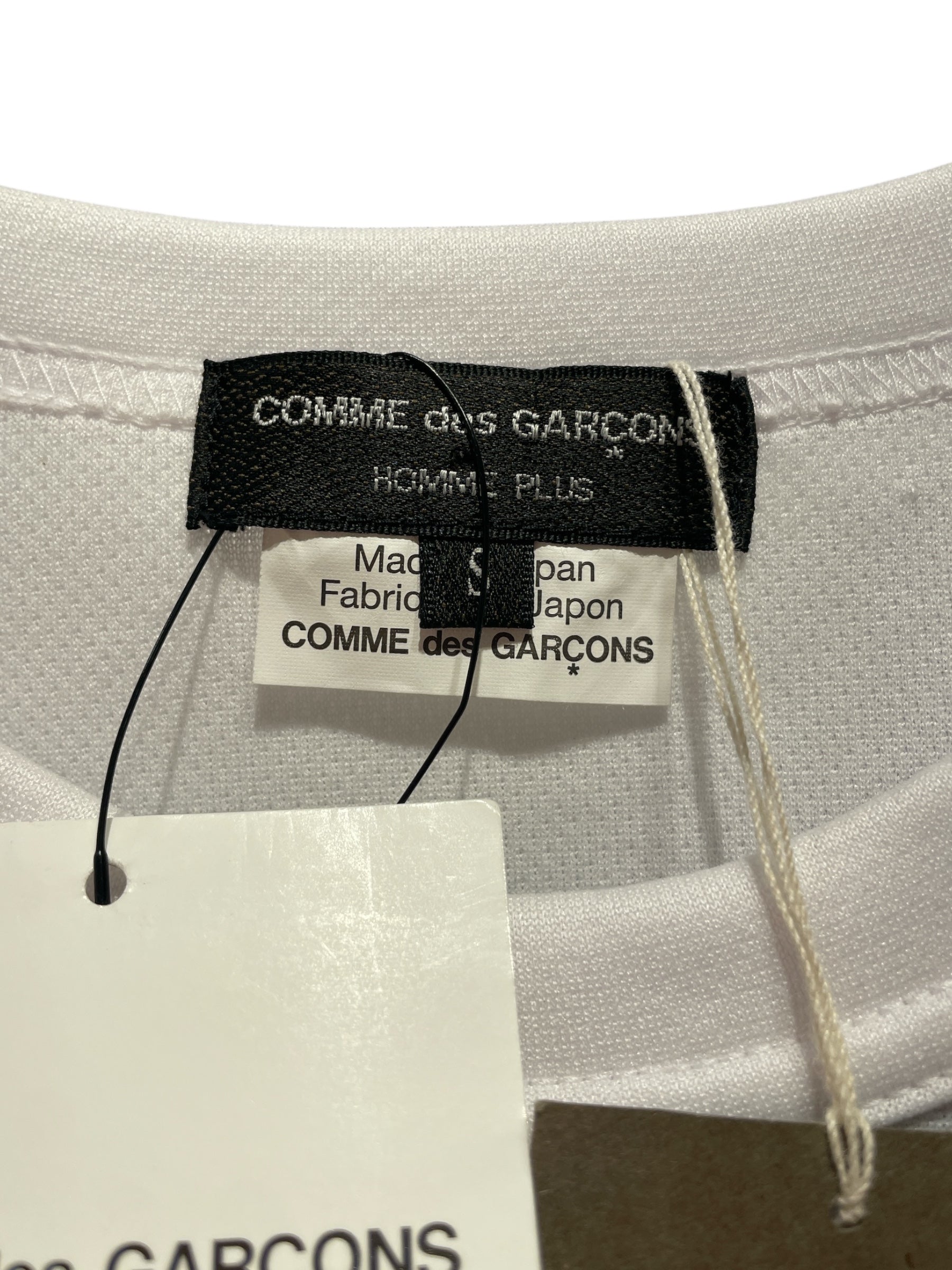 COMME des GARCONS HOMME PLUS/T-Shirt/S/Polyester/WHT/Exposed Seams Tee view 3