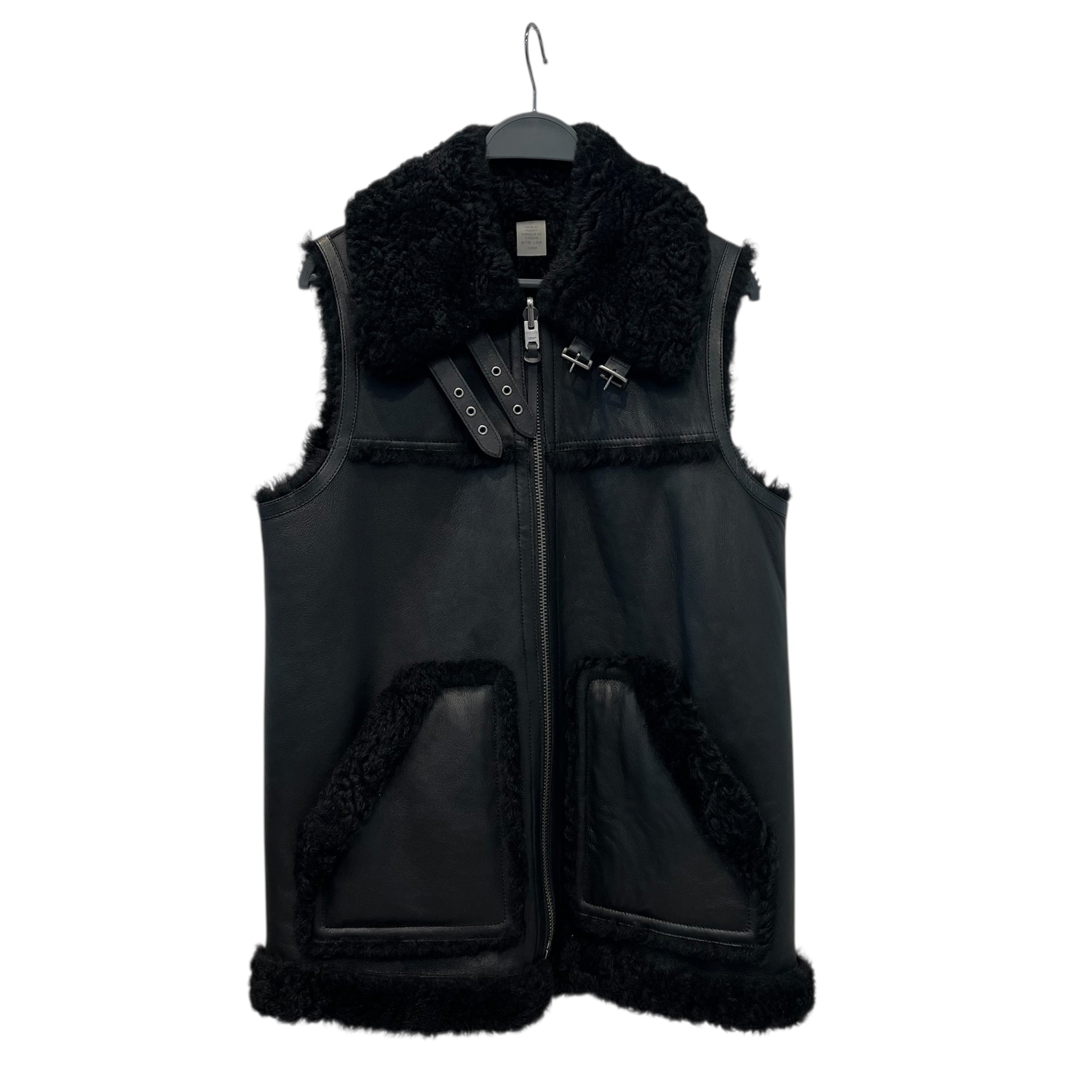 COACH/Vest/XS/Leather/BLK/Shearling view 1