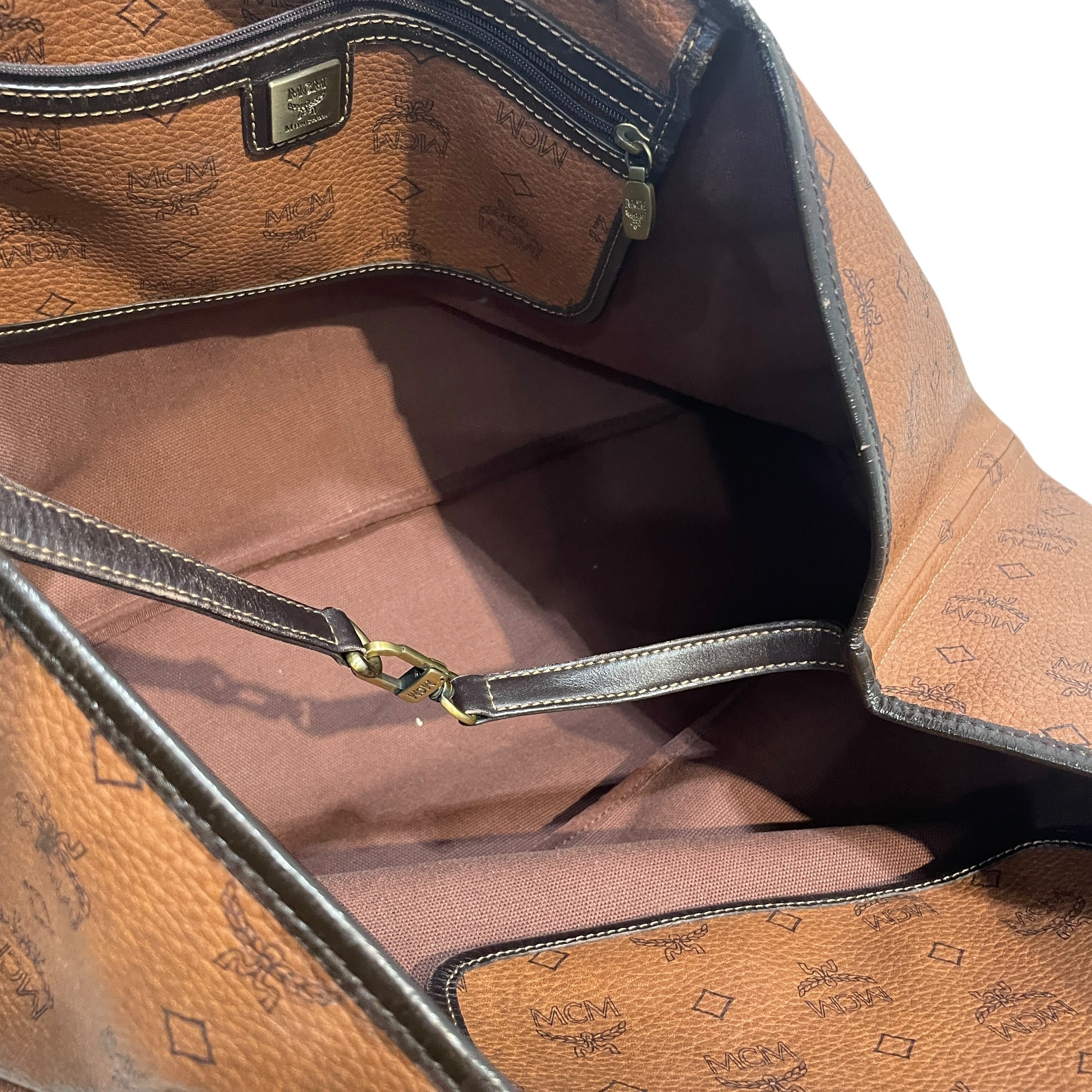MCM/Tote Bag/Monogram/Leather/BRW/Viestos Tote Bag view 5