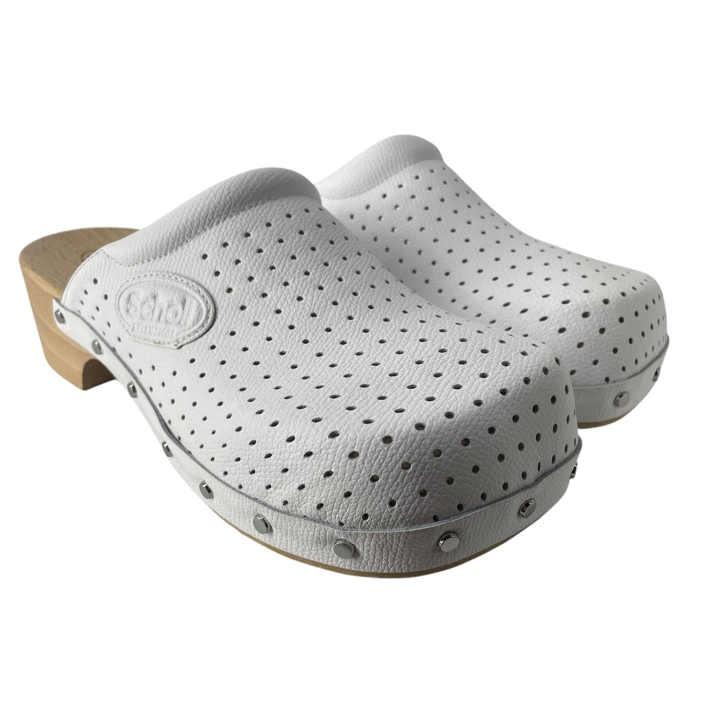 BALENCIAGA/Dr.Scholl/Sandals/EU 40/Leather/WHT/CLOG MULE view 1