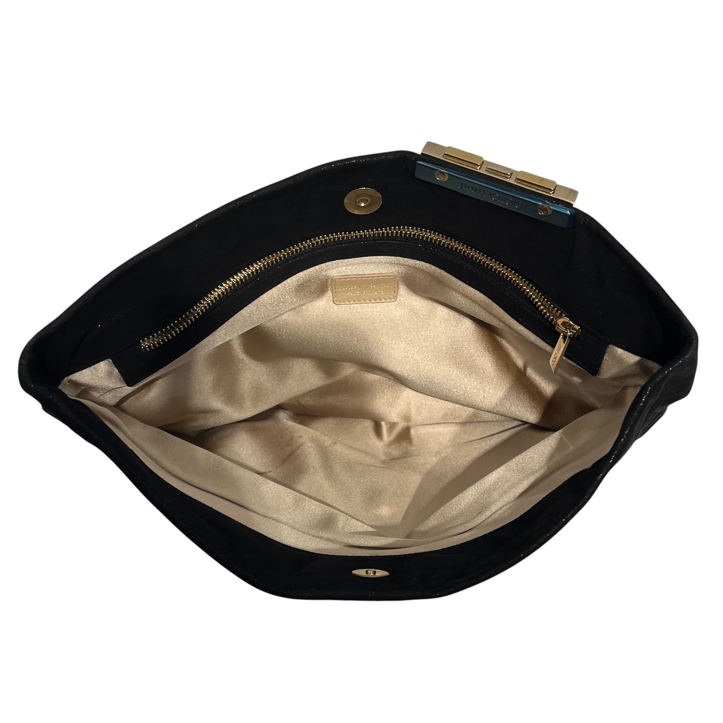 JIMMY CHOO/Clutch Bag/Suede/BLK/Chandra view 4