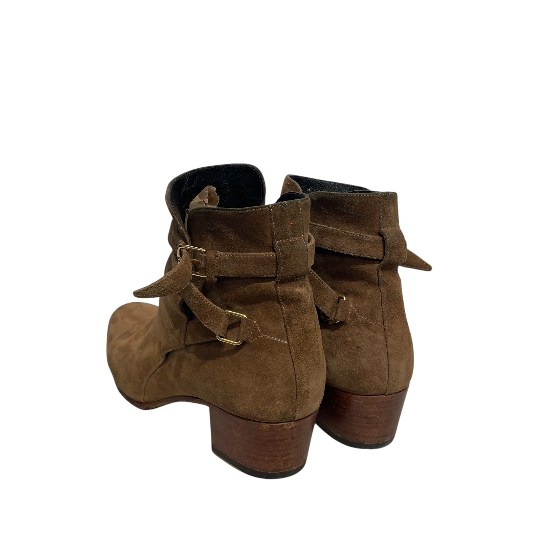 SAINT LAURENT/Boots/EU 39.5/Suede/CML/Patent/ view 2