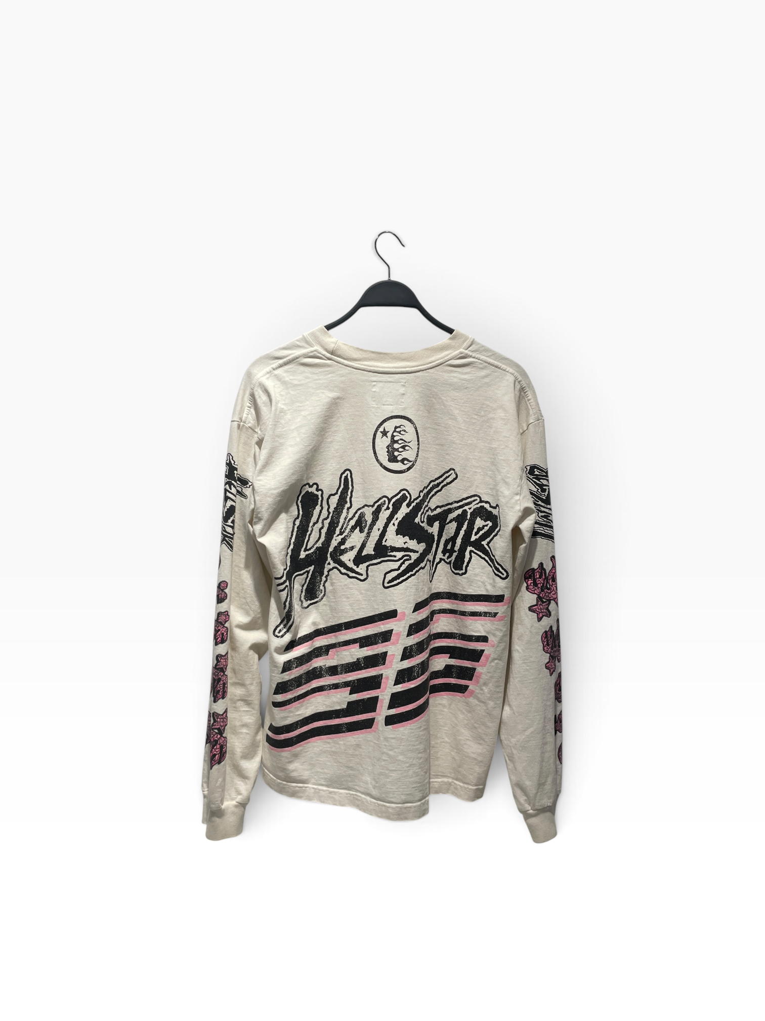 HELLSTAR/LS T-Shirt/M/Cotton/WHT/brain racer view 2