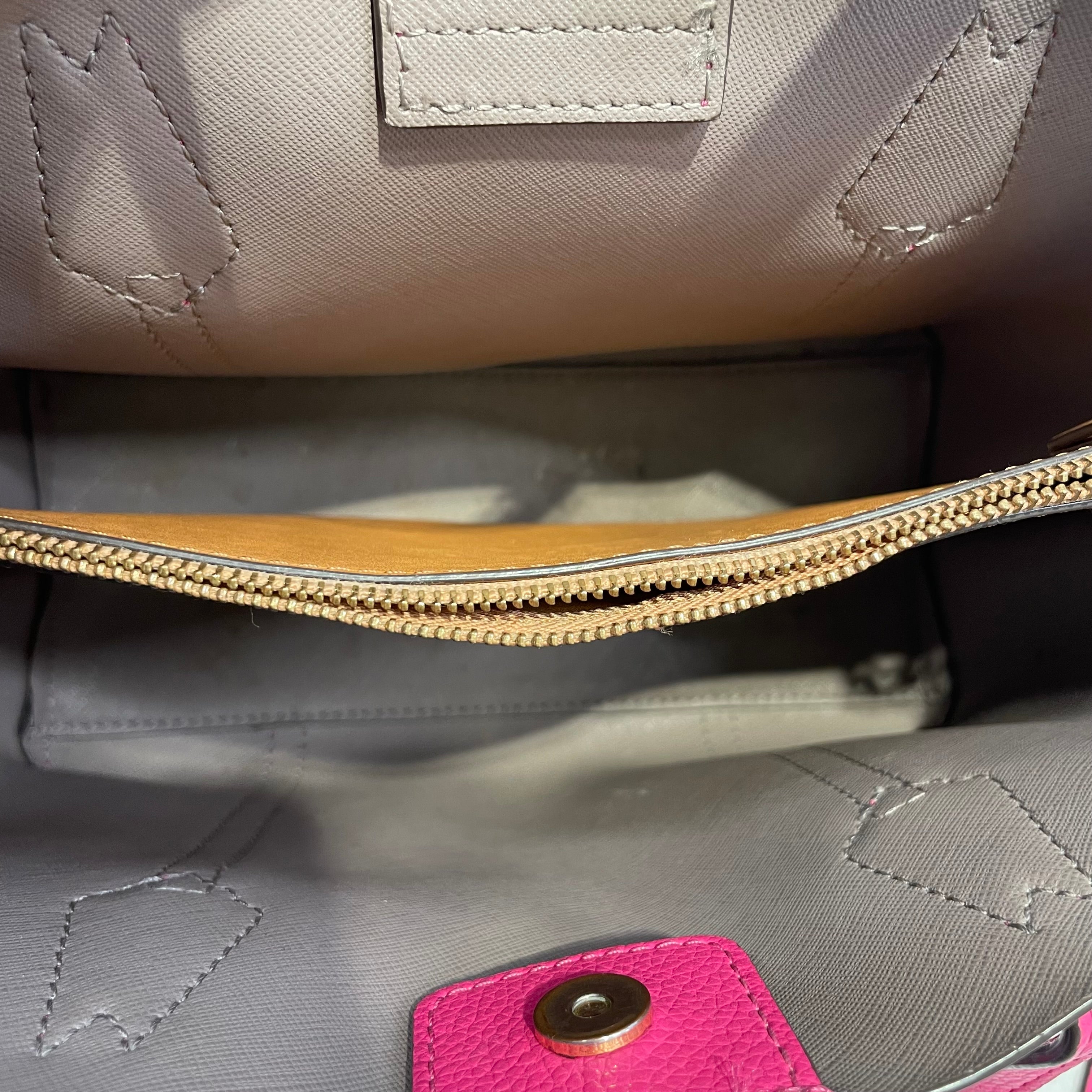 TORY BURCH/Hand Bag/Leather/PNK/hot pink/orange charm view 3