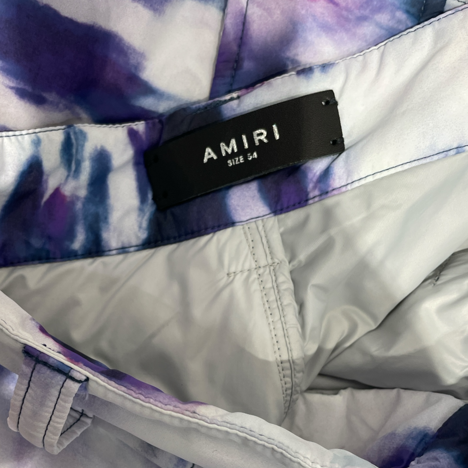 AMIRI/Pants/54/Nylon/BLU/All Over Print/QUILTED TIE DYE PANTS view 4