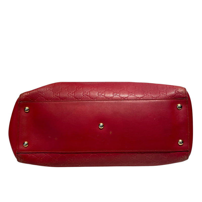 GUCCI/Hand Bag/Monogram/Leather/RED/guccissima 453771 5200931