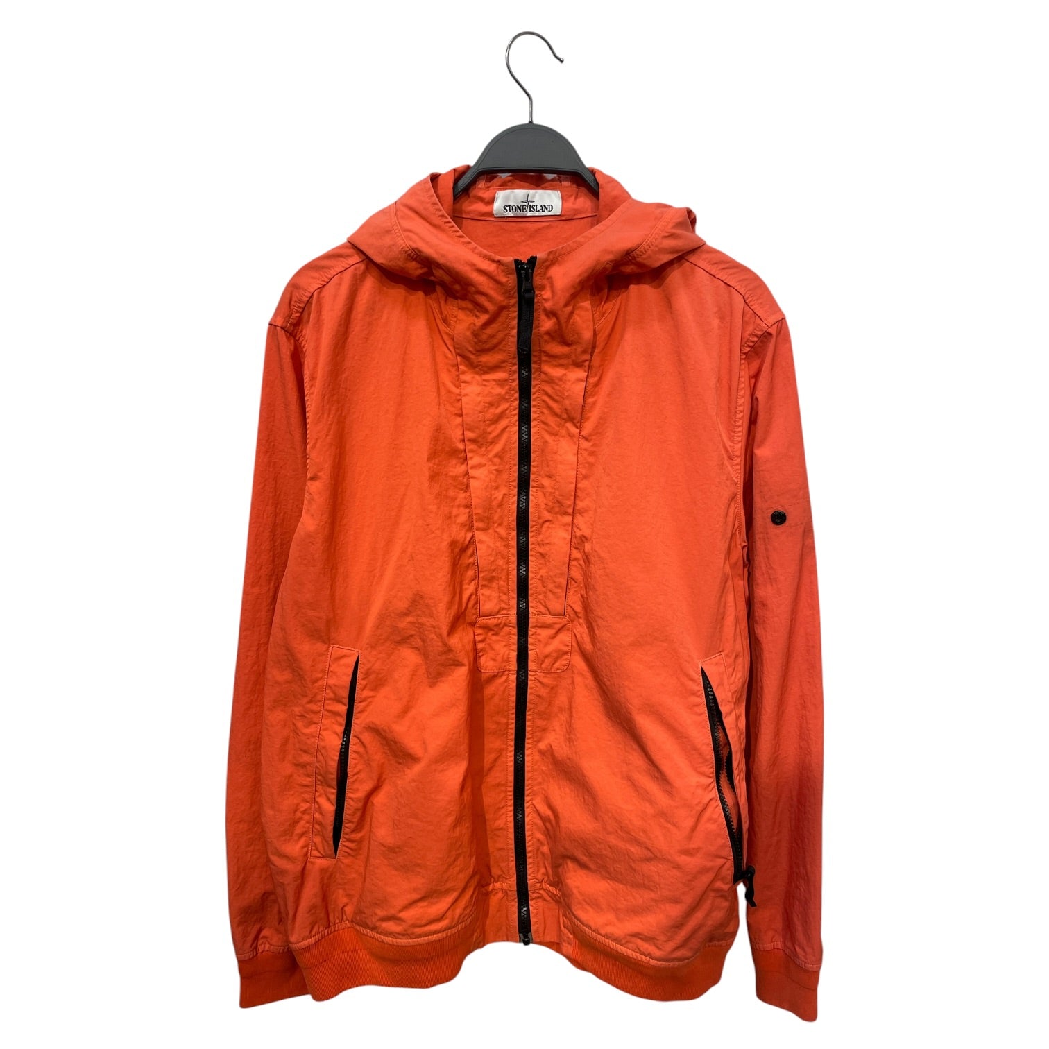 STONE ISLAND/Windbreaker/L/Nylon/ORN/NEON HIGH NECK ZIP UP view 1