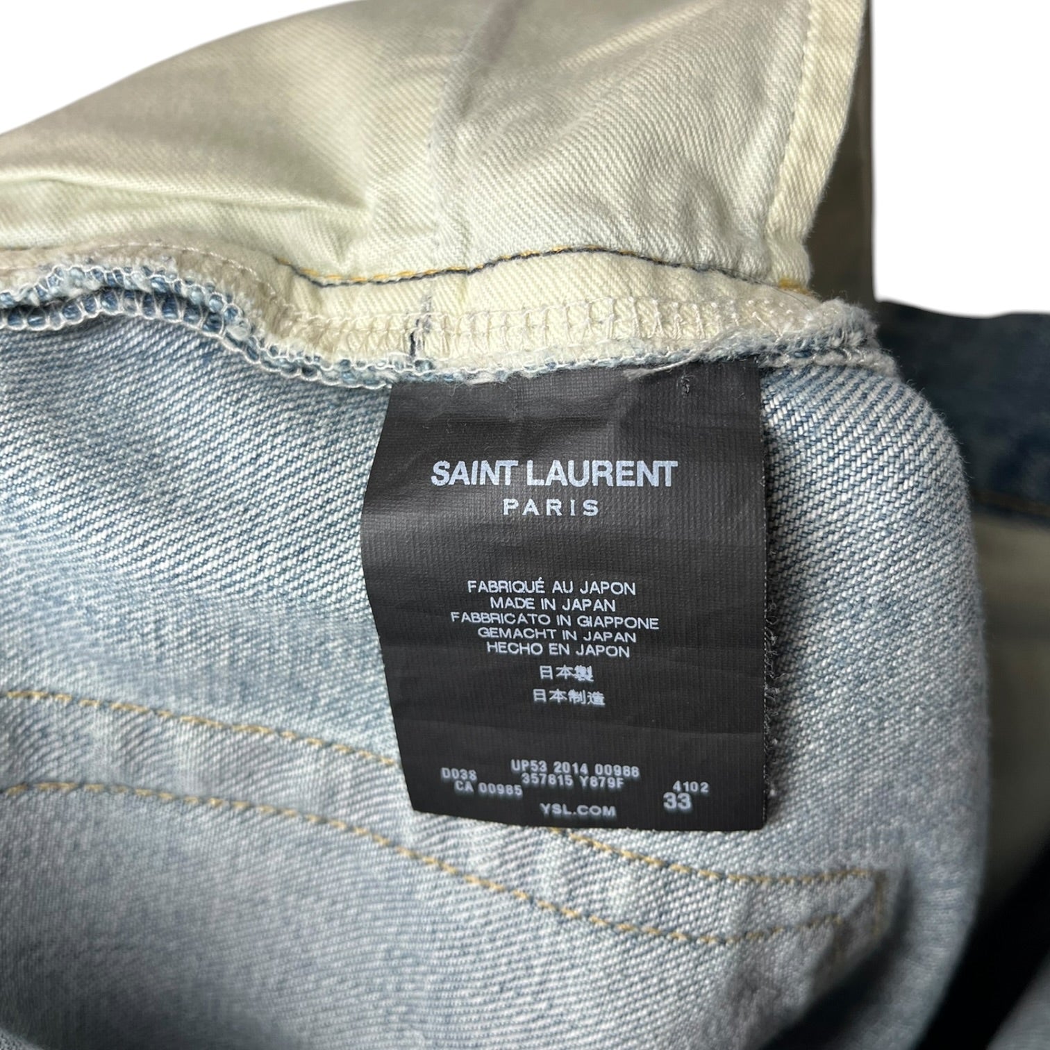 SAINT LAURENT/Skinny Pants/33/Denim/BLU/D02 CRASH view 4