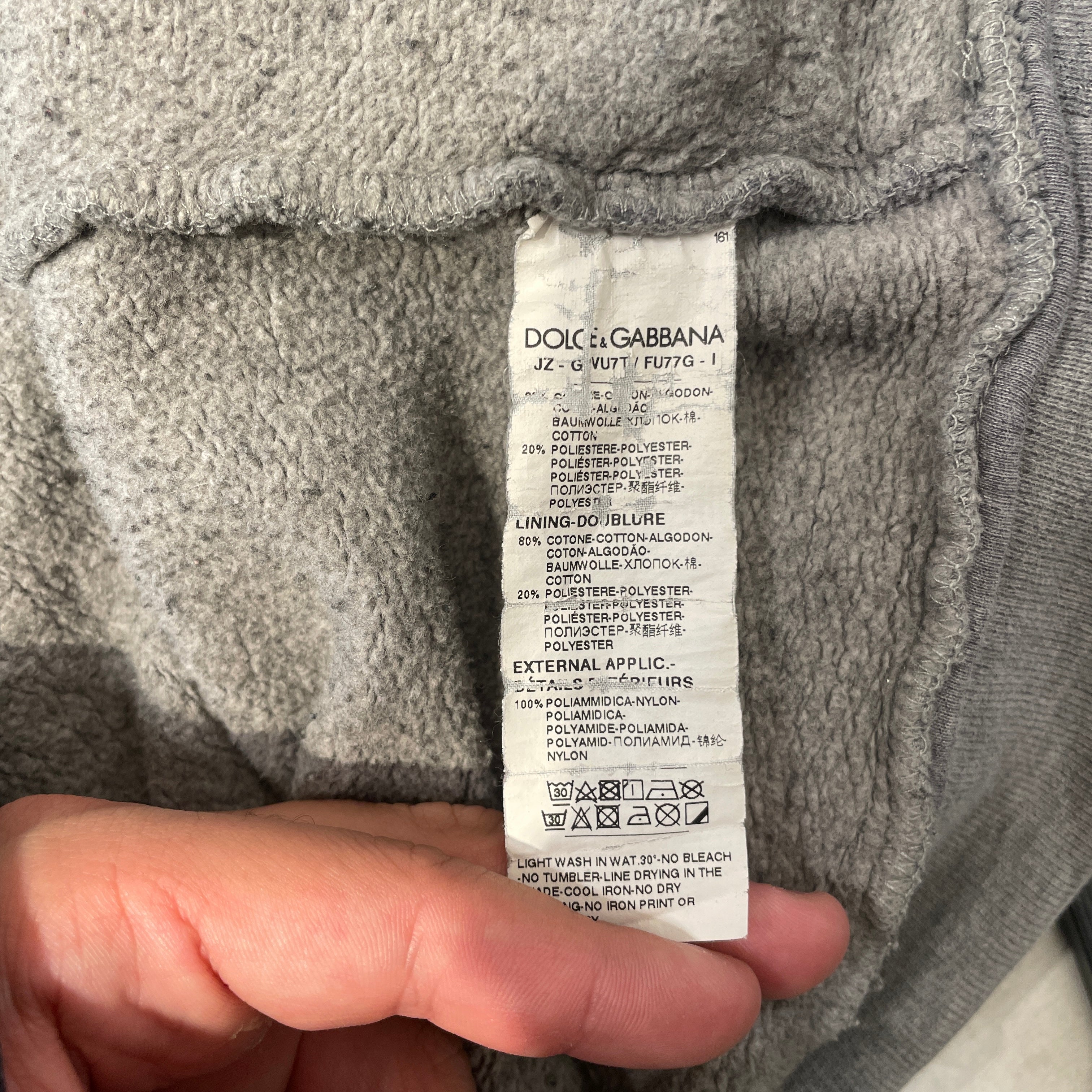 DOLCE&GABBANA/Hoodie/52/Cotton/GRY/GRAFFITI view 4