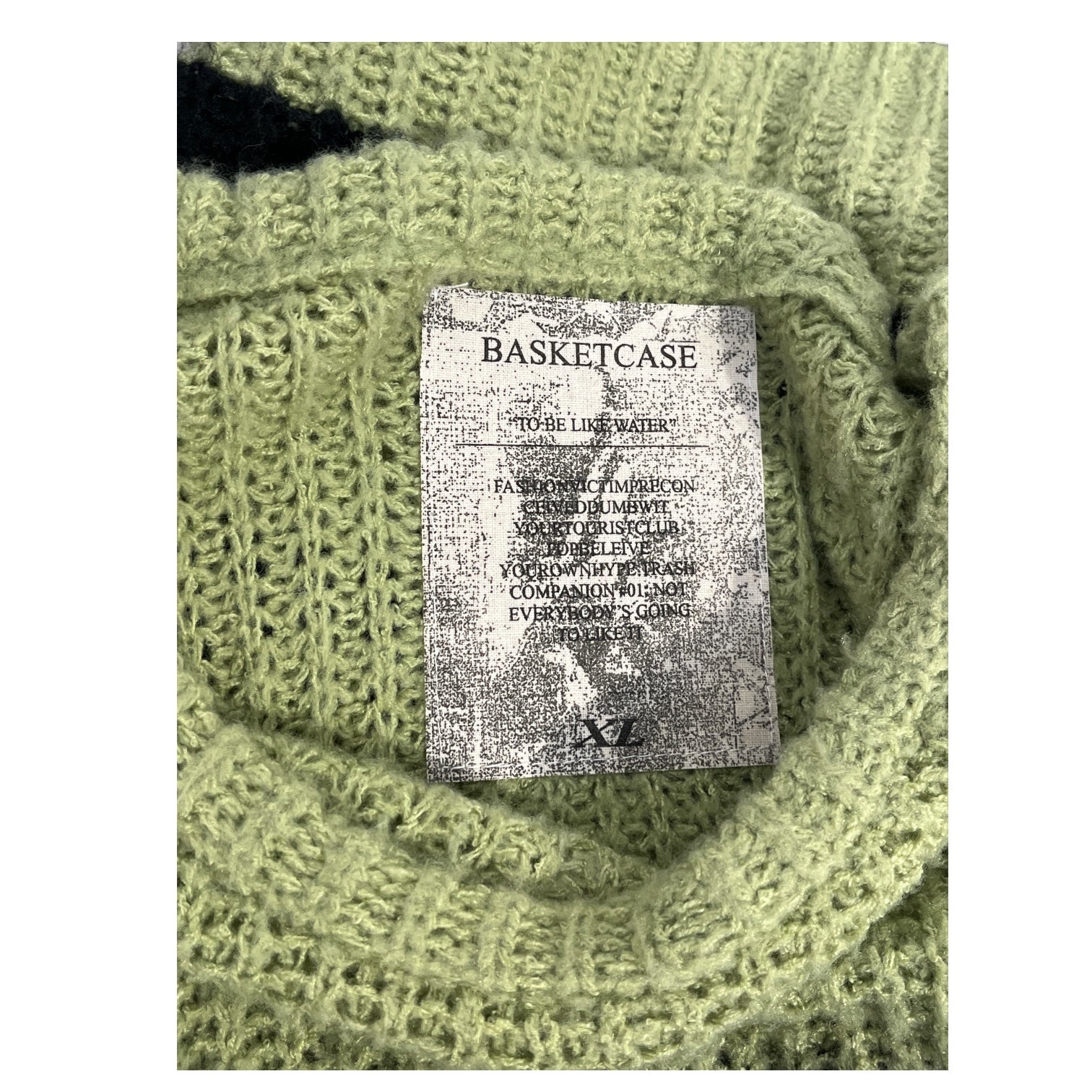 basketcase gallery/Sweater/XL/Stripe/Cotton/GRN/WAFFLE KNIT view 3
