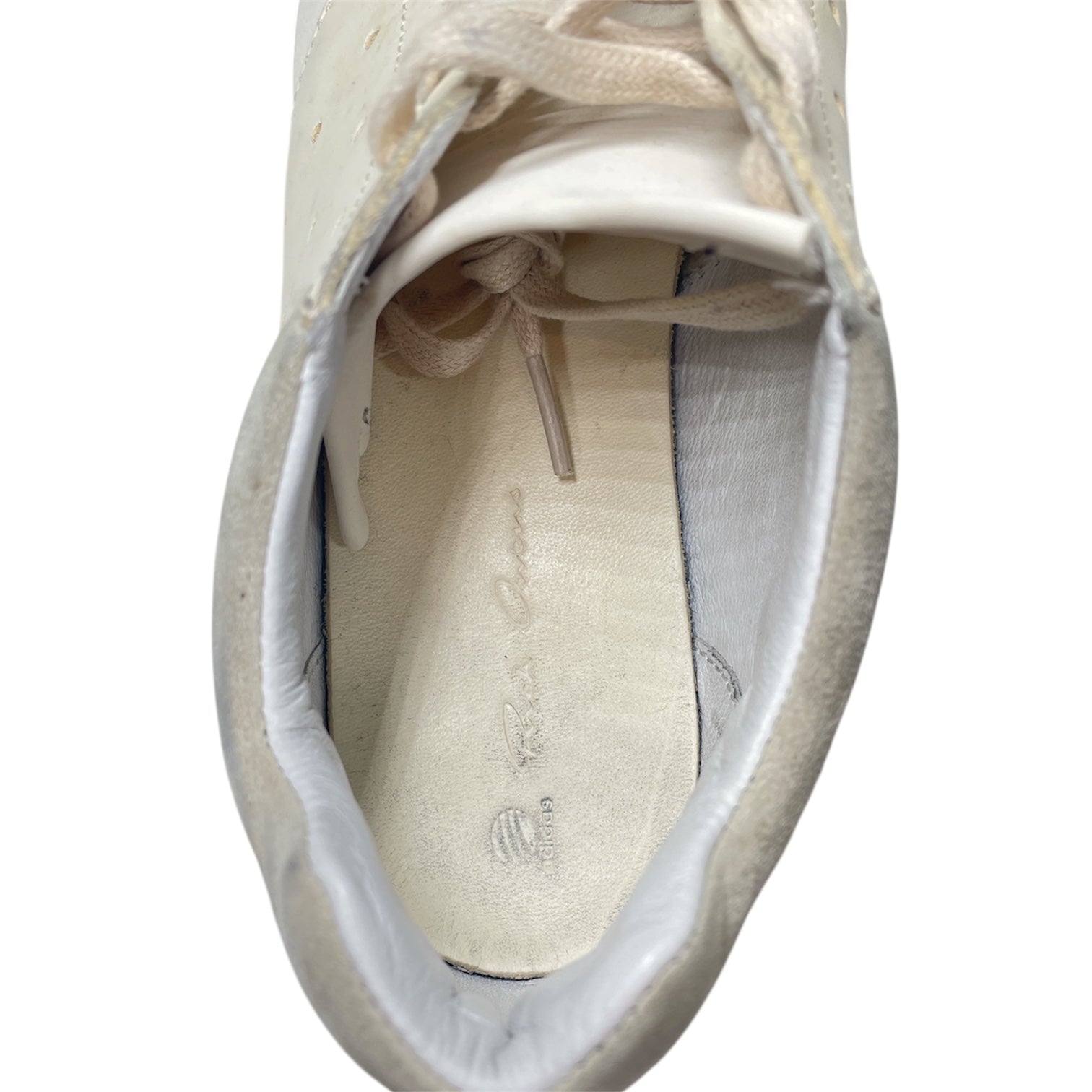 Rick Owens/Low-Sneakers/EU 39.5/Cotton/WHT/ADIDAS view 3