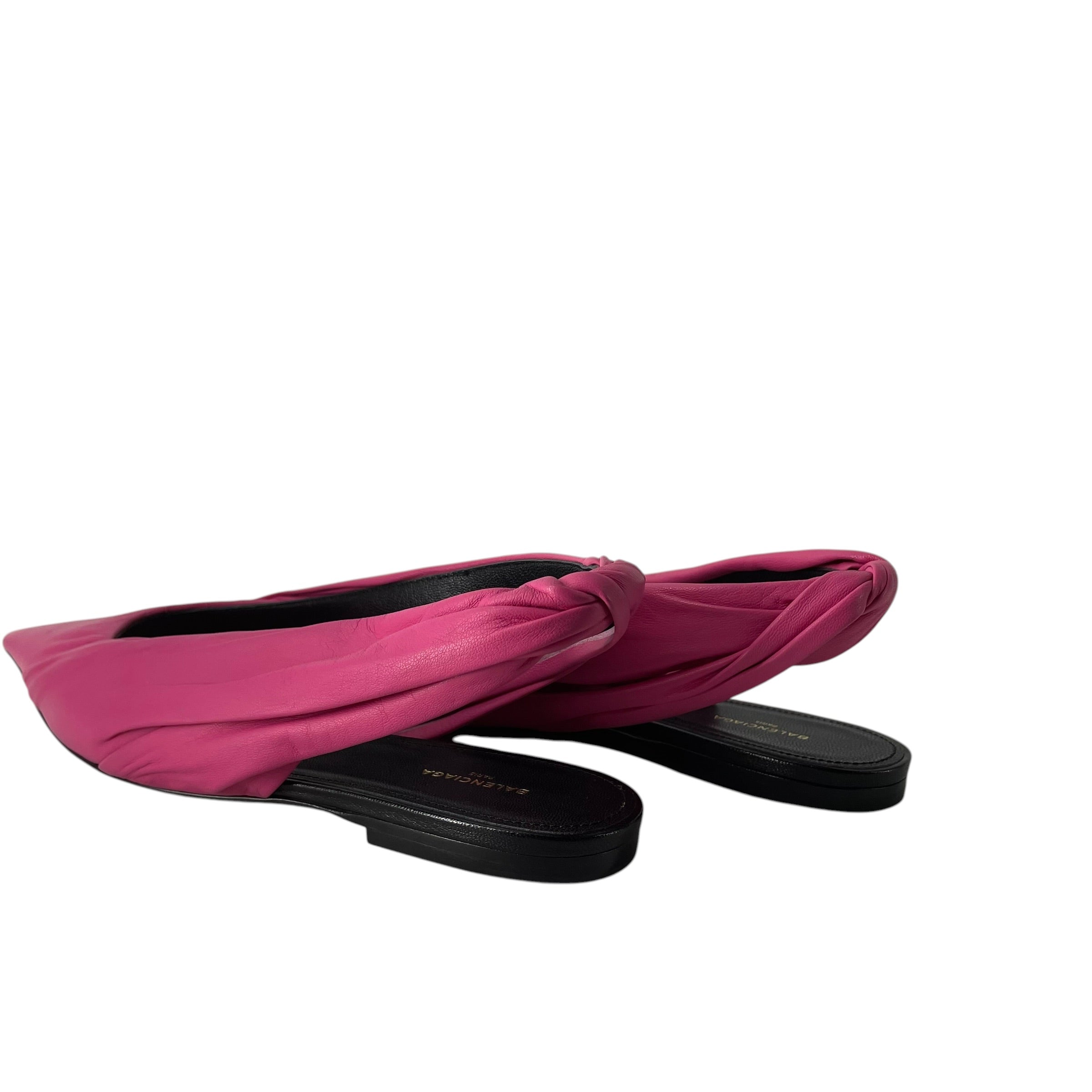 BALENCIAGA/Flat Shoes/EU 37/Leather/PNK/Ankle Strap/KNIFE SLINGBACKS BNWT view 2