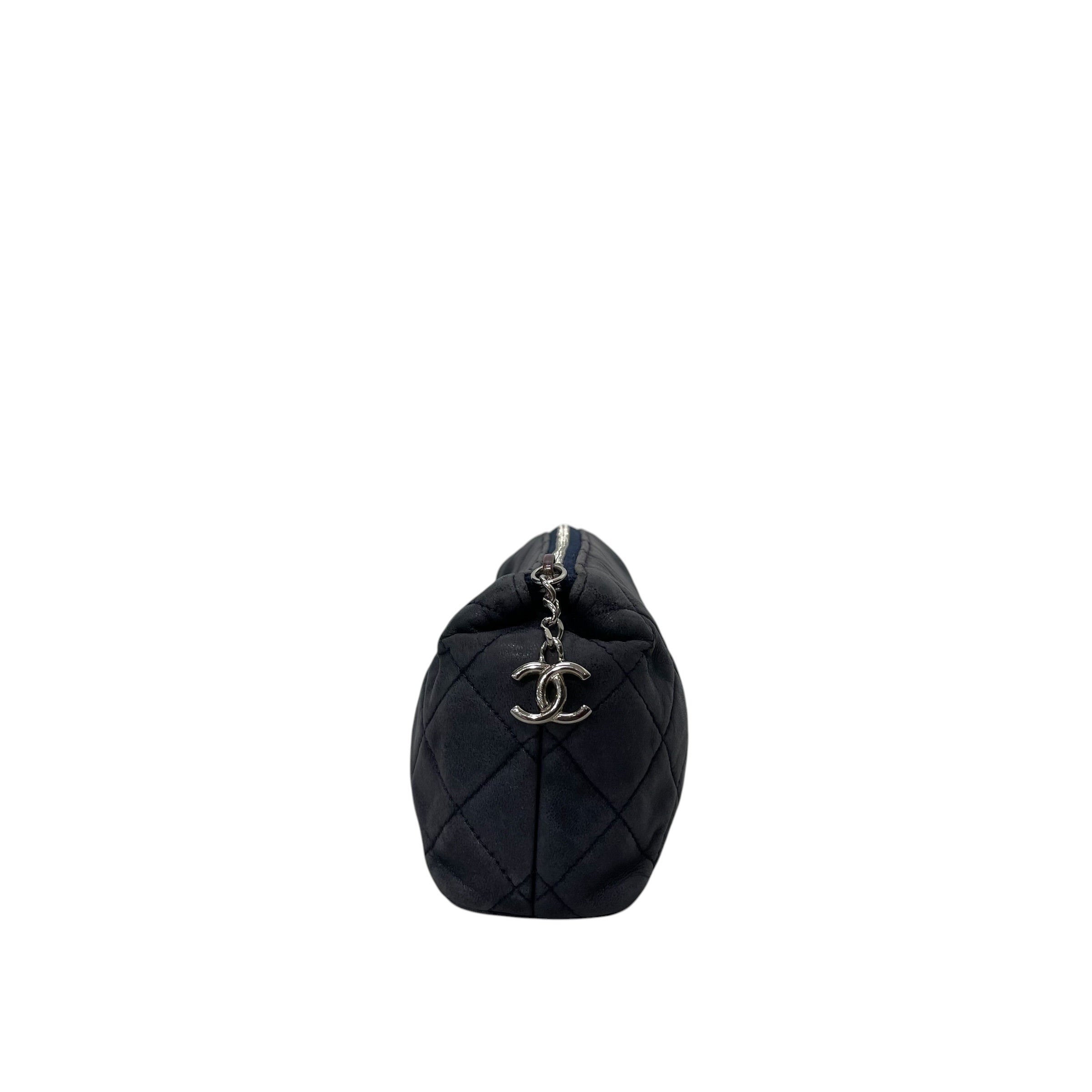 CHANEL/Pouch/NVY/LAMBSKIN COSMETIC BAG view 2