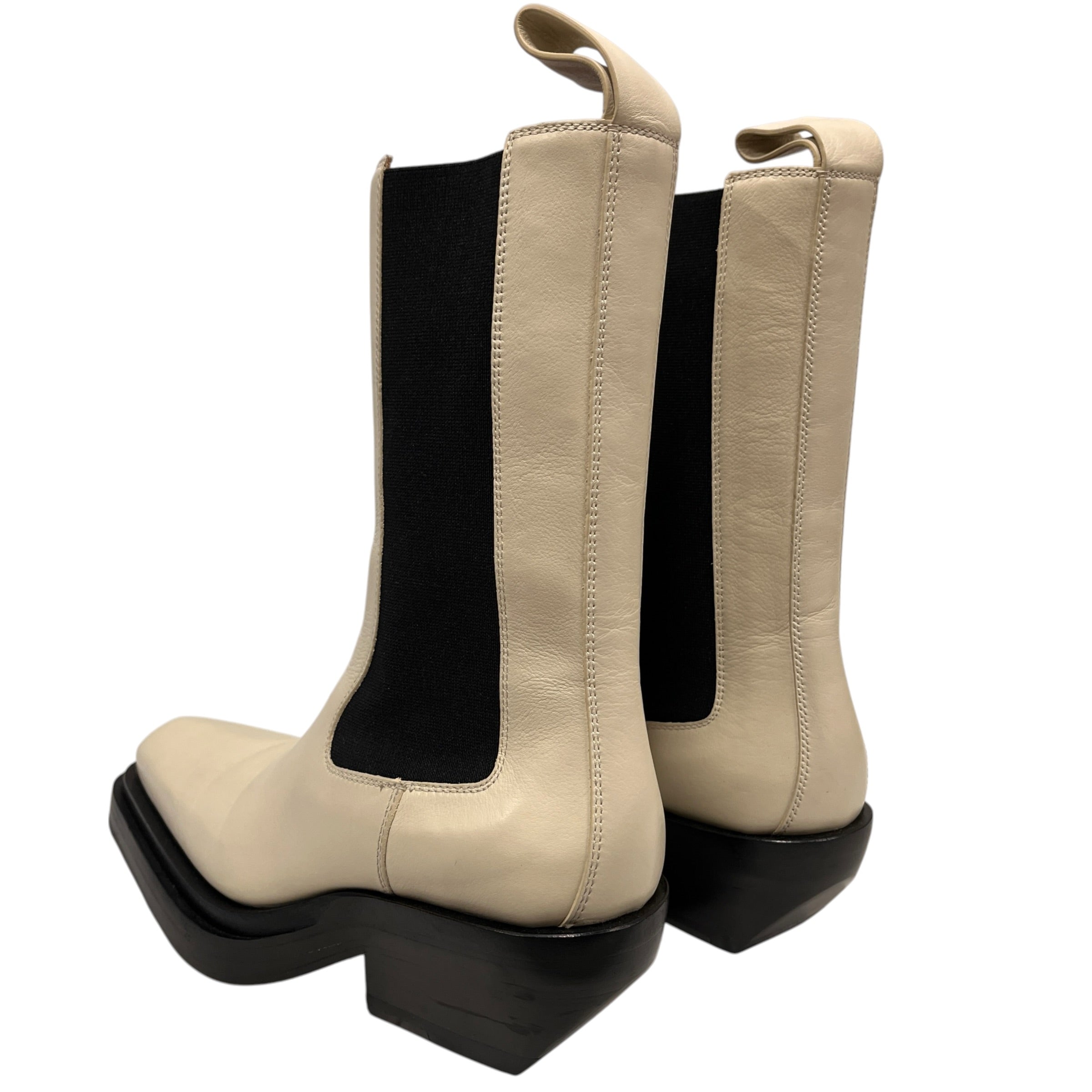 BOTTEGA VENETA/Boots/EU 36.5/Leather/CRM/colorblock chelsea boot view 2