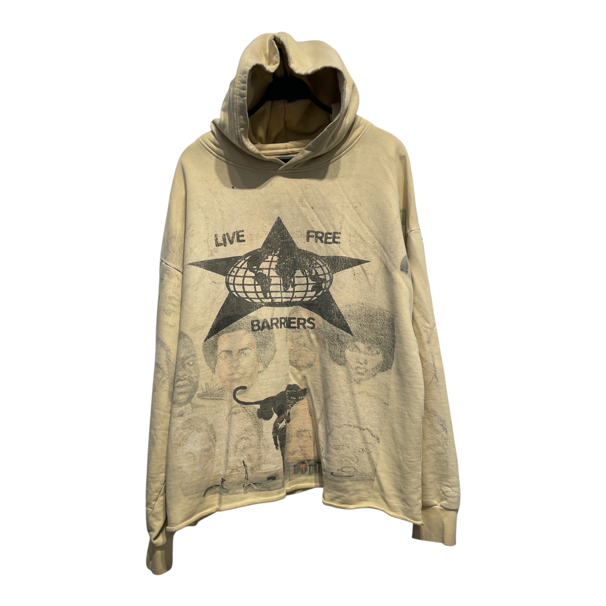 live free barriers/Hoodie/XL/All Over Print/Cotton/CRM/Oversize/ view 1
