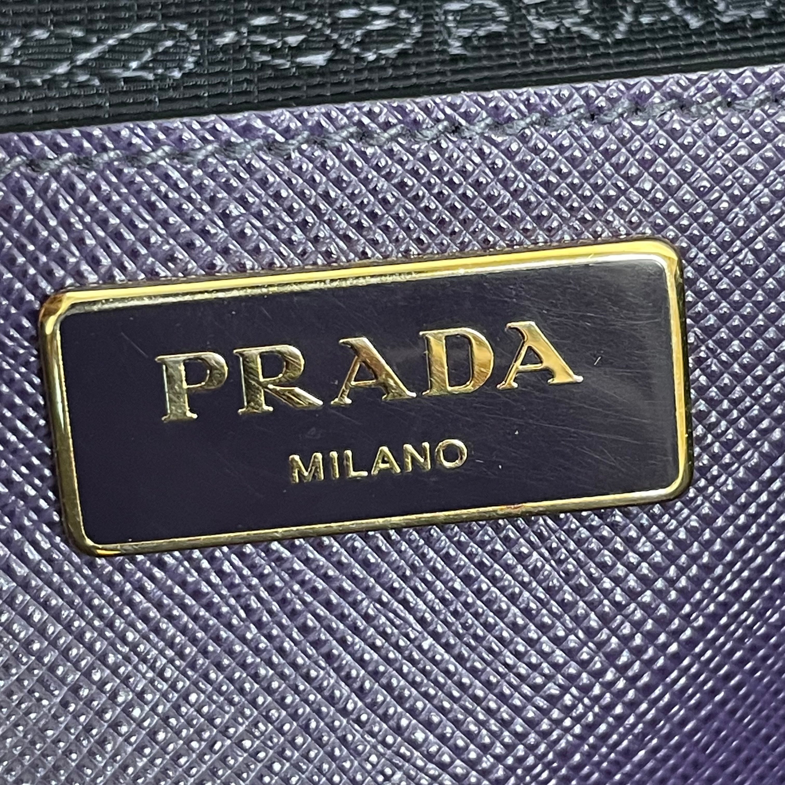 PRADA/Tote Bag/Leather/PPL/BLK SIDES,GLD HARDWARE view 6