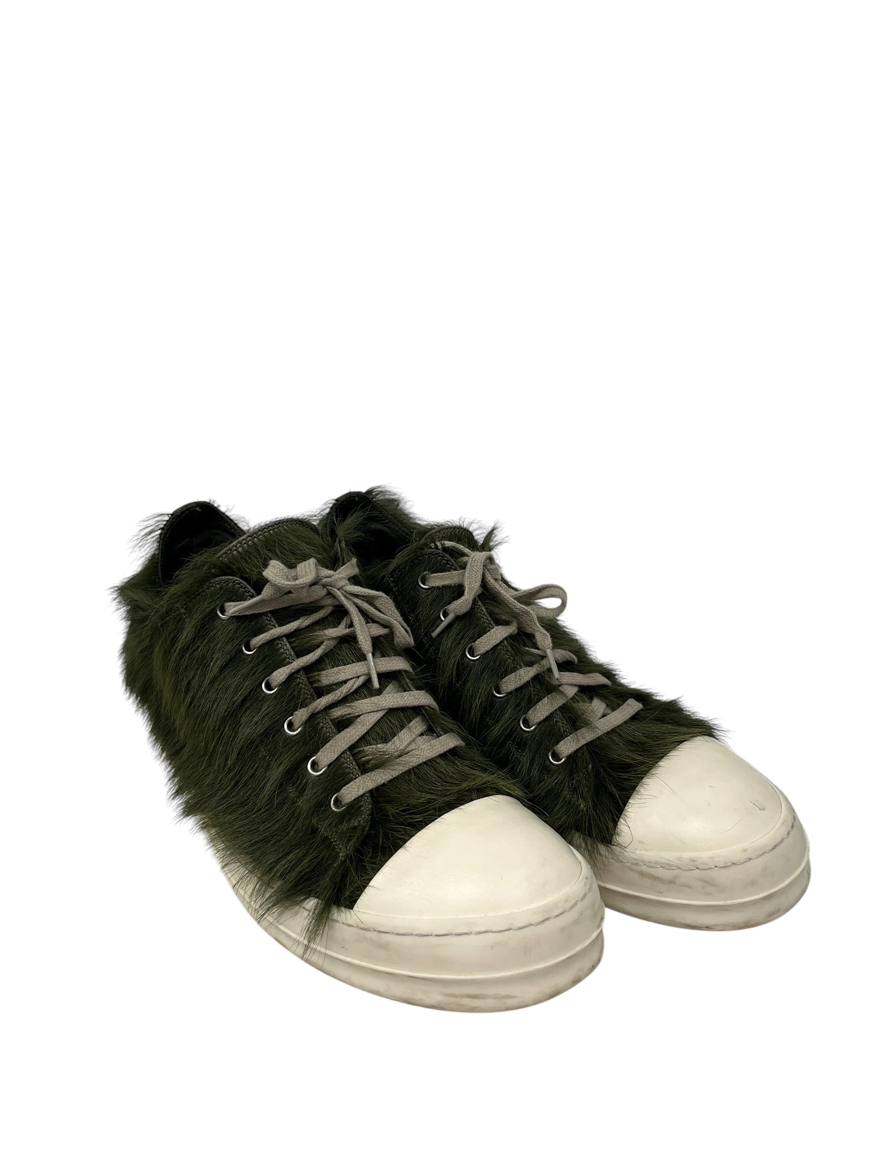 Rick Owens/Low-Sneakers/EU 44/Fur/GRN/PONY HAIR LOW RAMONES view 1