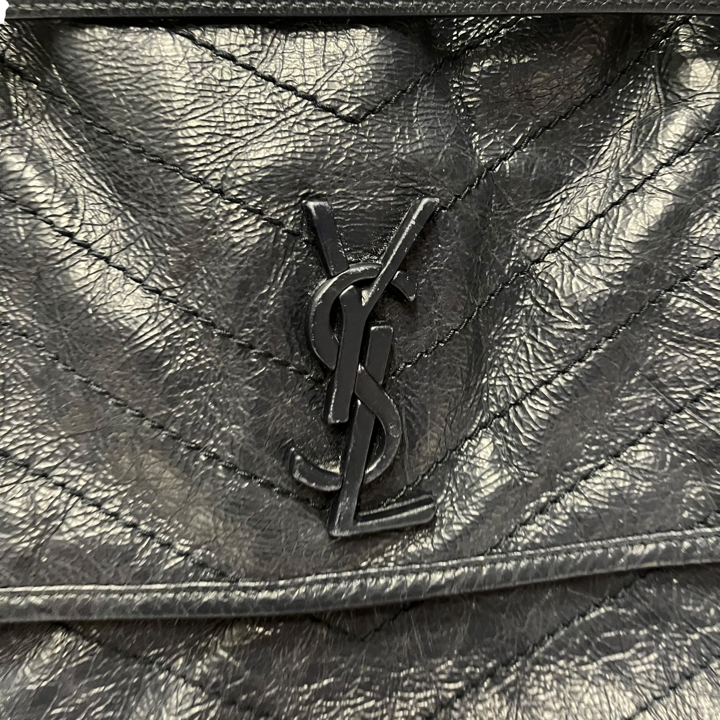 YVES SAINT LAURENT/Cross Body Bag/Leather/NVY/MATELASSE NIKI CHAIN BAG view 4