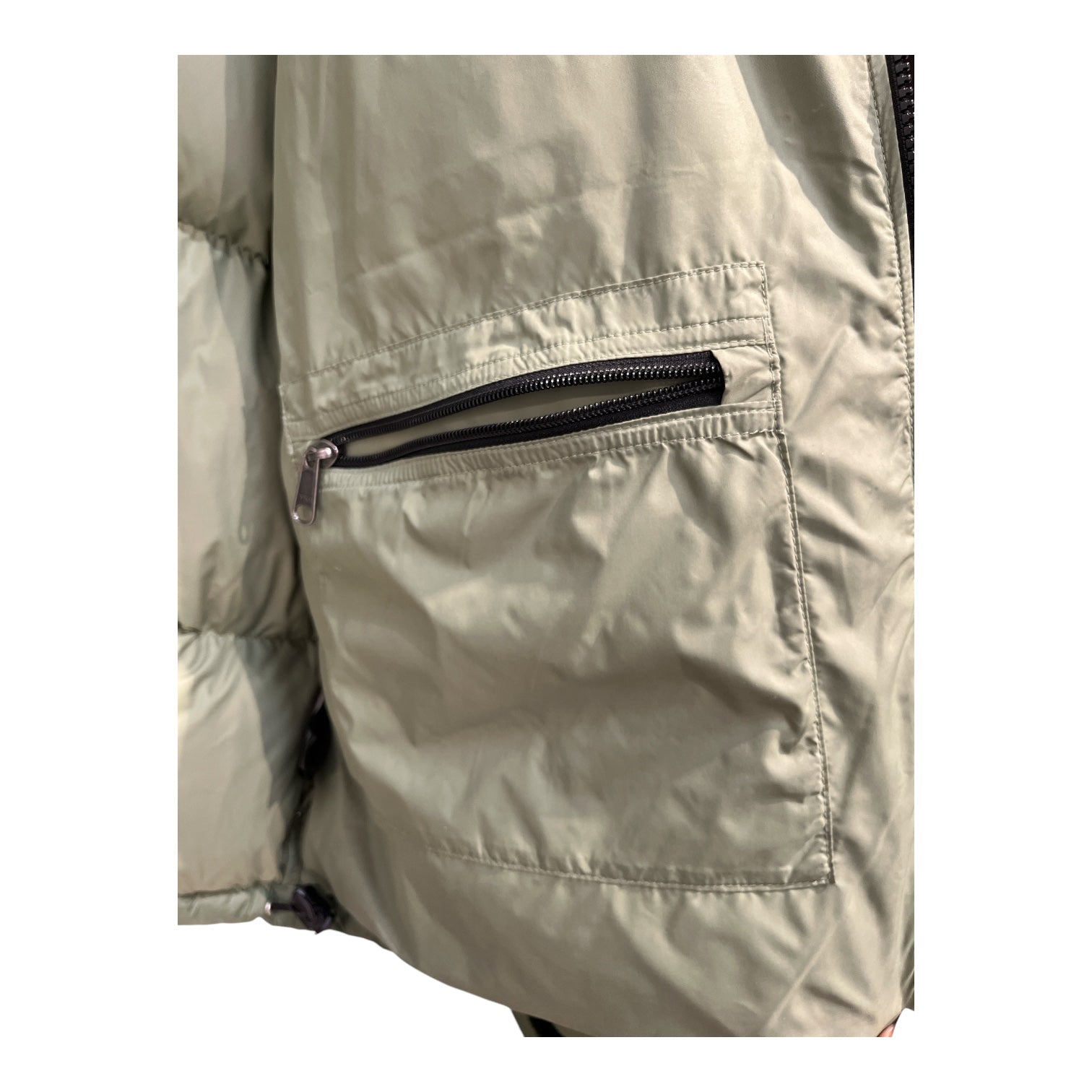 THE NORTH FACE/Puffer Jkt/XL/Nylon/GRN/Single Breasted/RETRO NUPTSE-CROPPED view 3