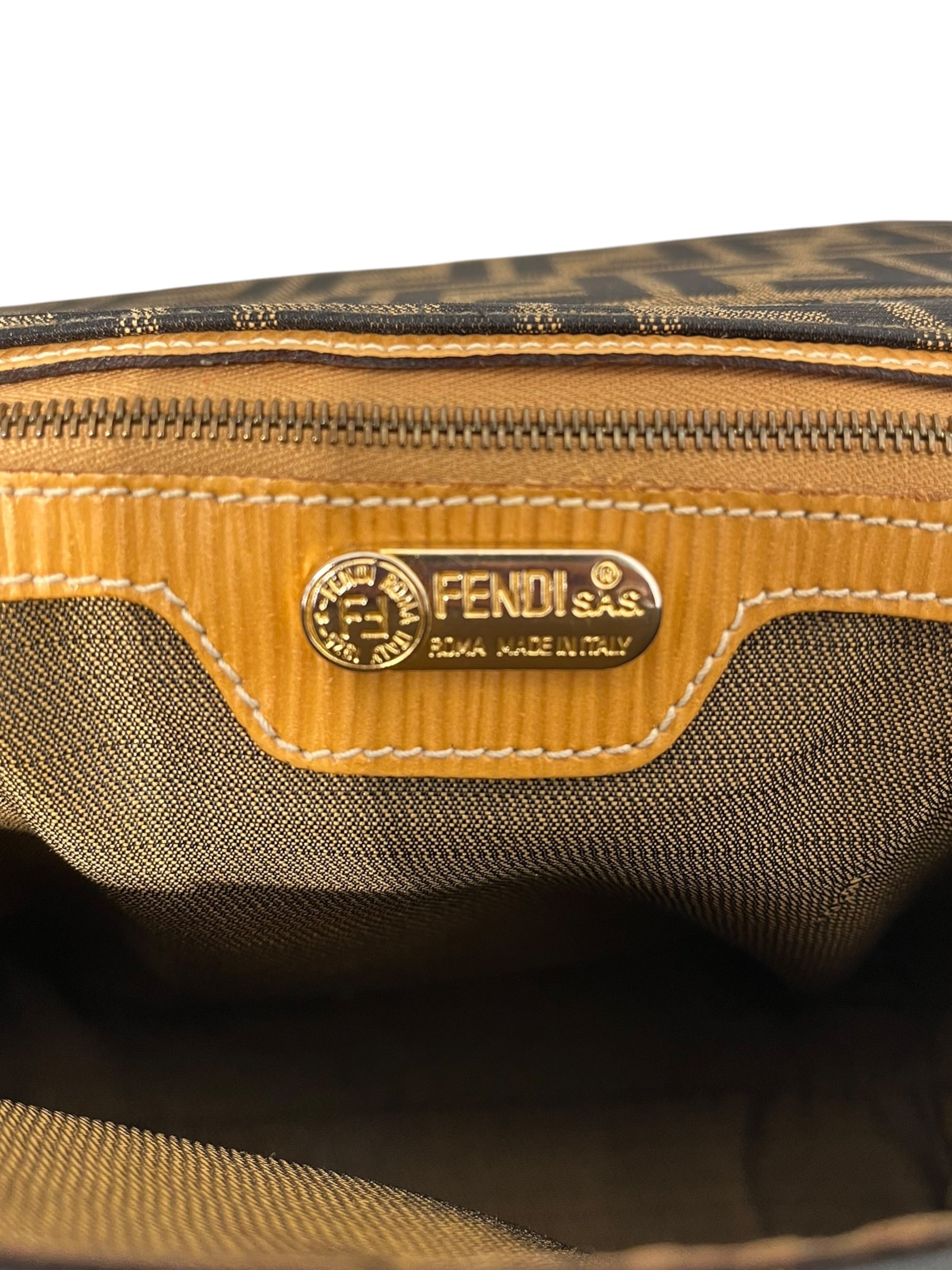 FENDI/Hand Bag/Monogram/Cotton/BEG/ZUCCA HANDBAG view 6