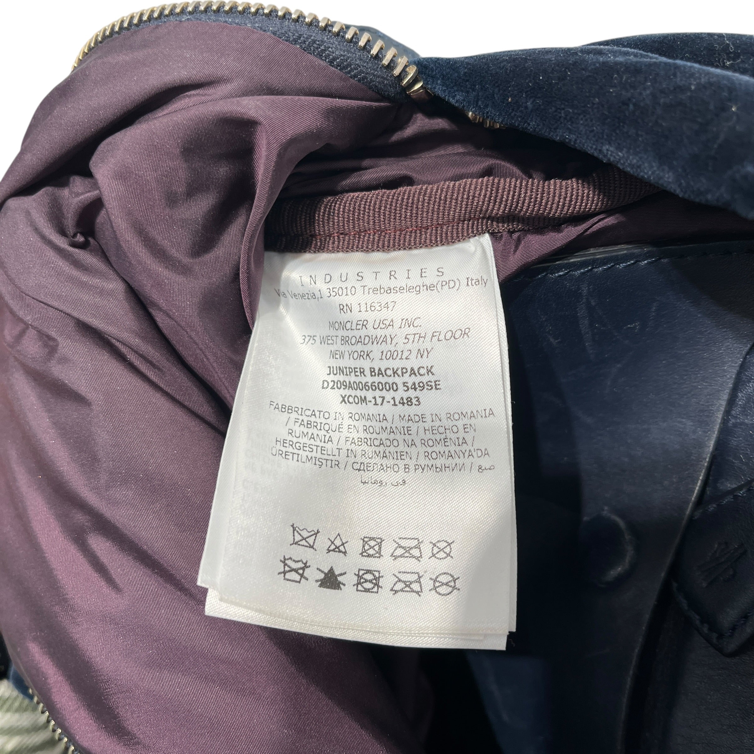 MONCLER/Backpack/NVY/velvet mini backpack view 7