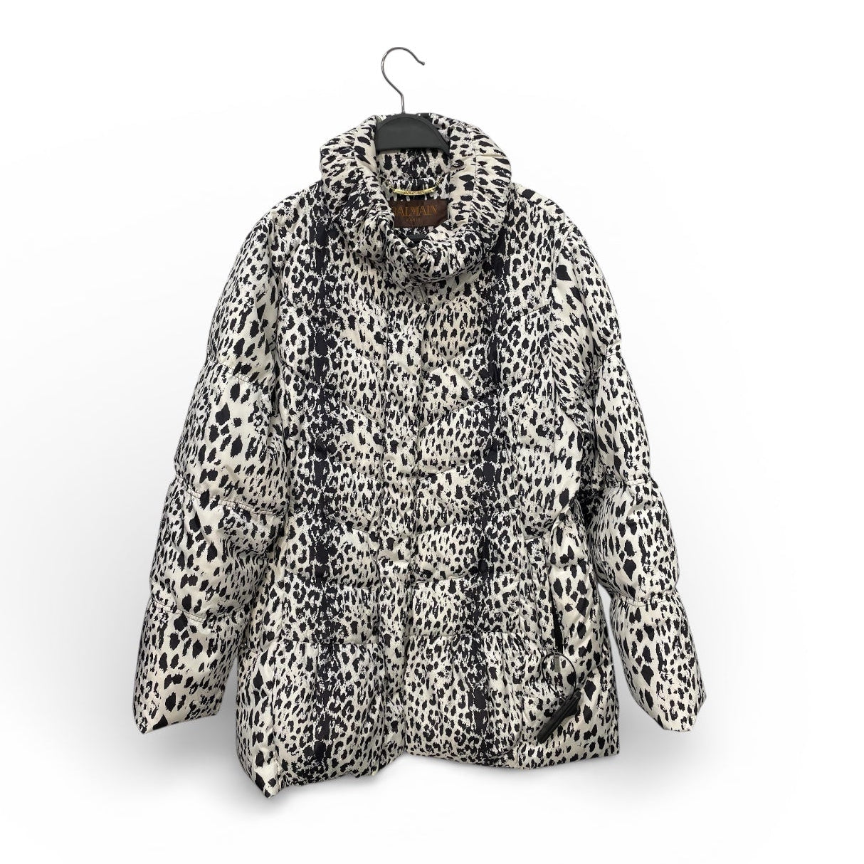 BALMAIN/Puffer Jkt/L/Polyester/WHT/WHITE WITH BLACK SPOTS view 1