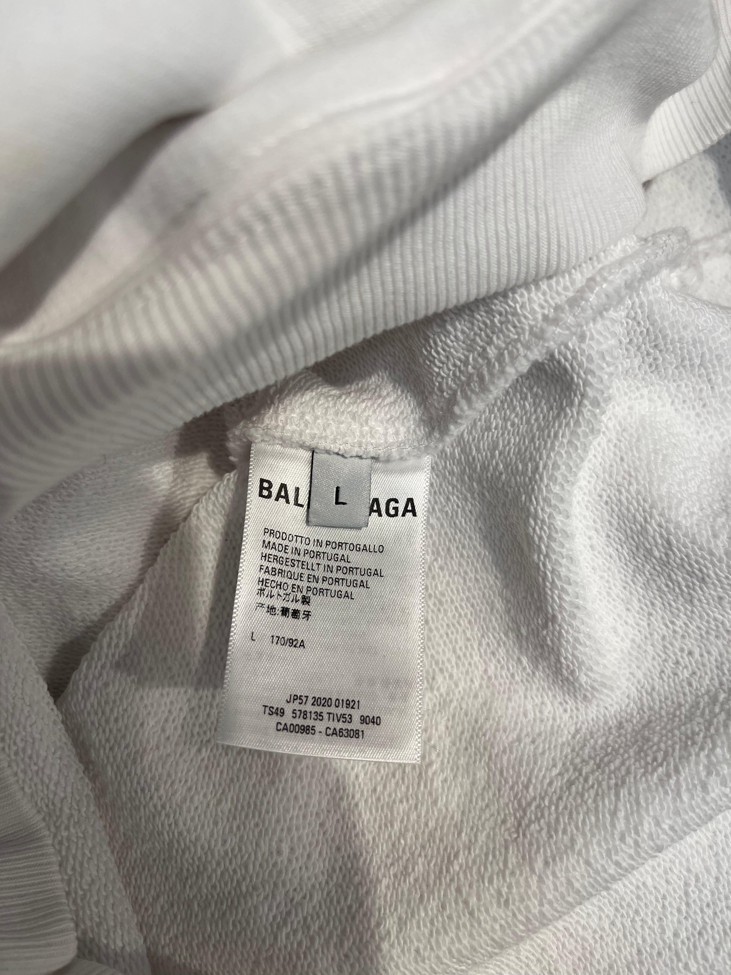 BALENCIAGA/Hoodie/L/Cotton/WHT/POLITICAL LOGO view 5