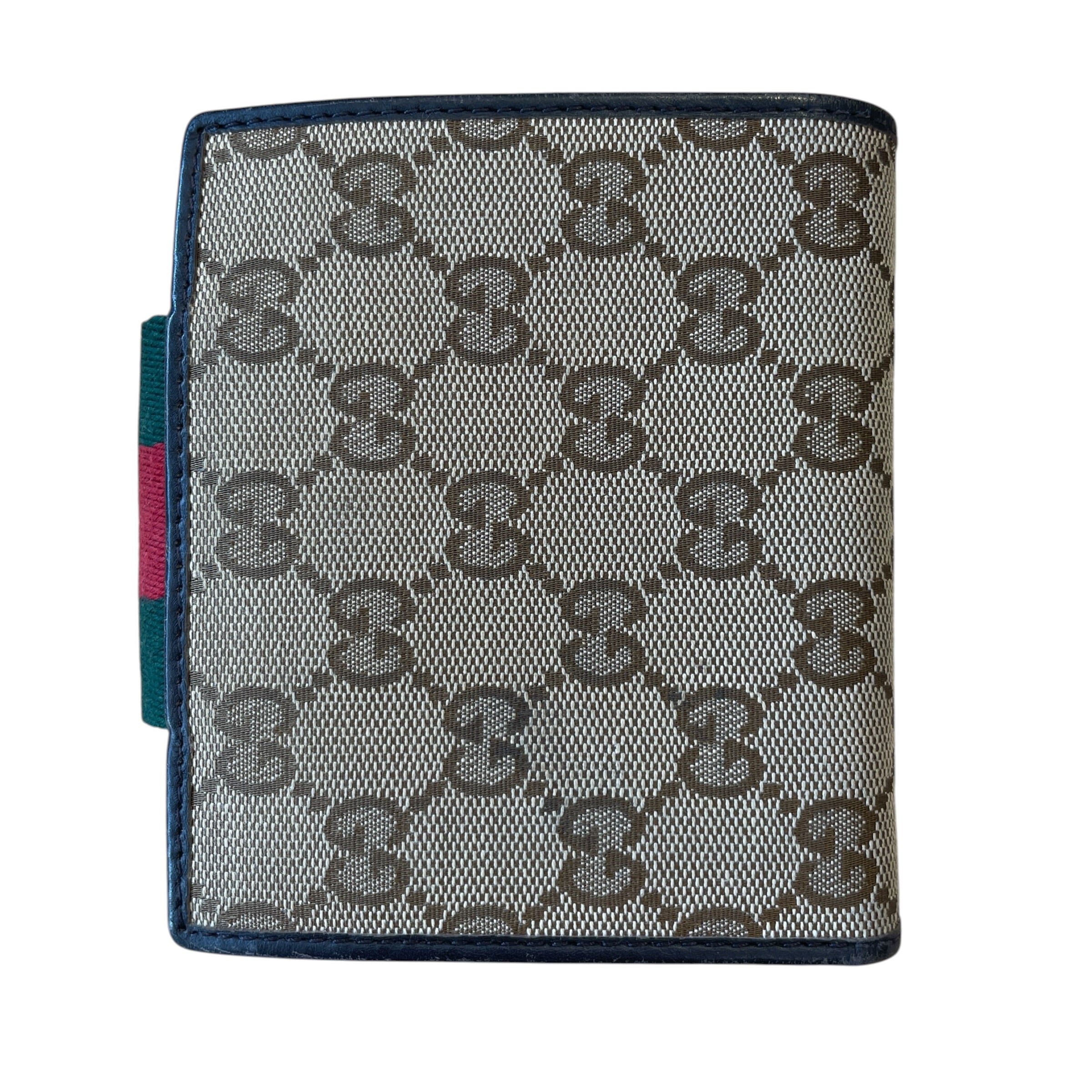 GUCCI/Bifold Wallet/Monogram/Leather/CML/L's/CANVAS / REDGREENFLAP view 2