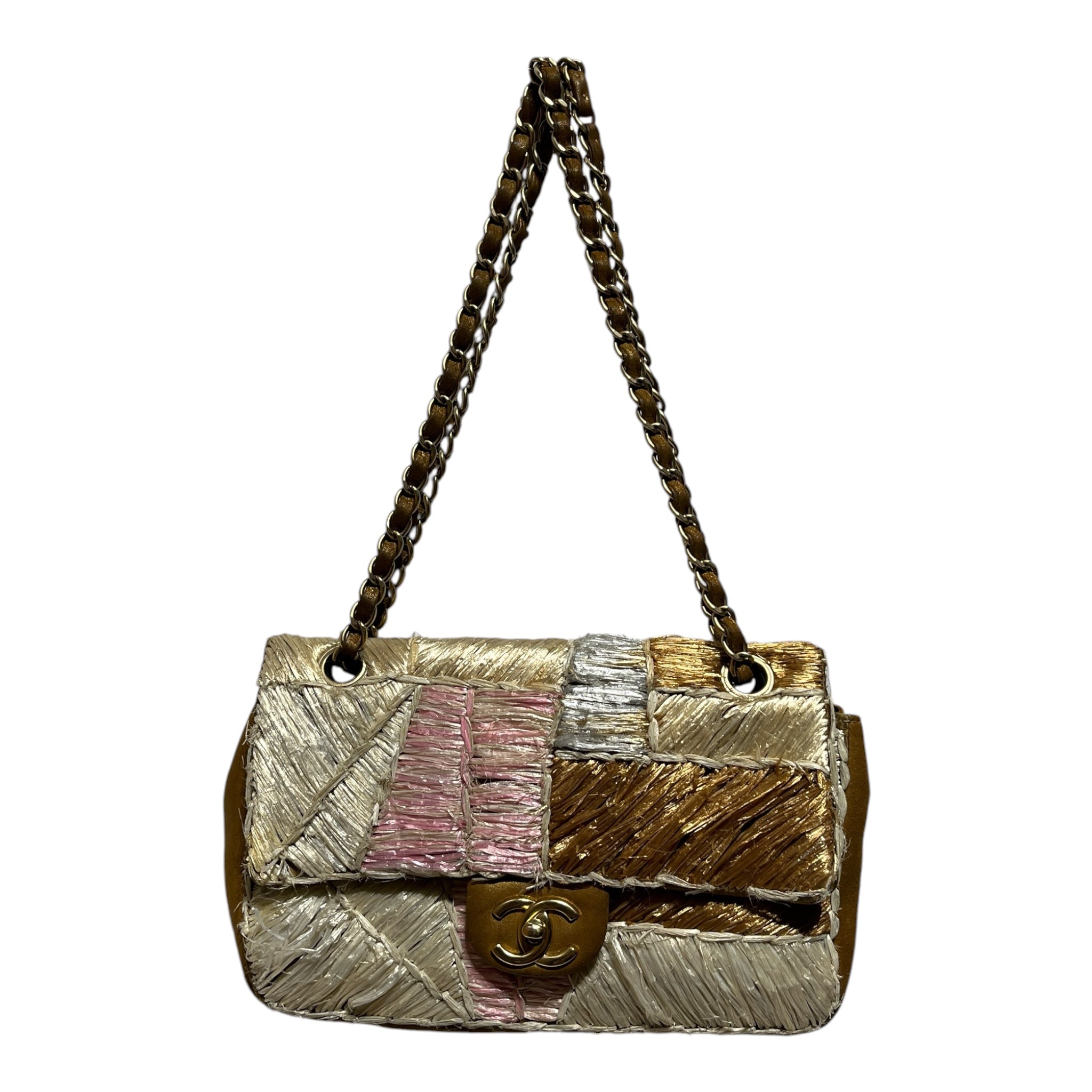 CHANEL/Hand Bag/MLT/PATCHWORK RAFFIA view 1