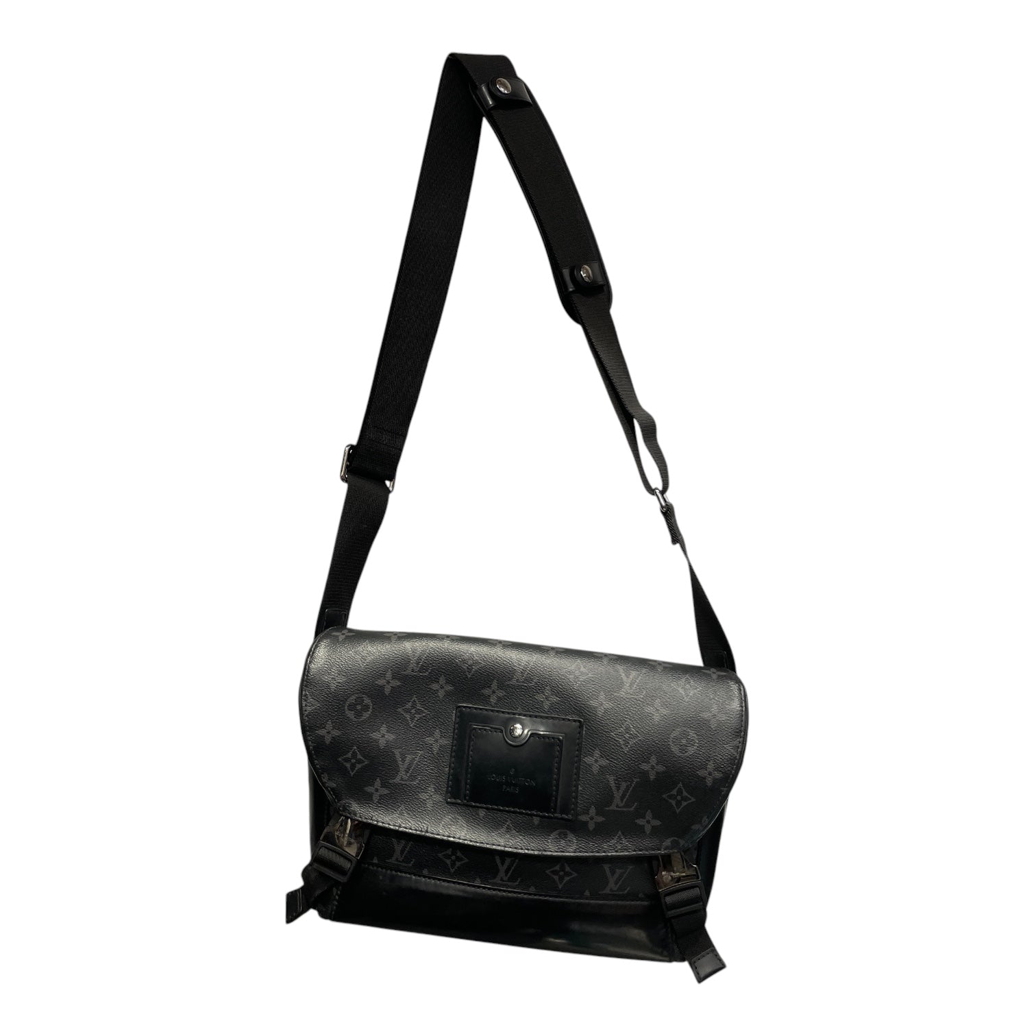 LOUIS VUITTON/Cross Body Bag/Monogram/Leather/BLK/LOUIS VUITTON VOYAGER view 1