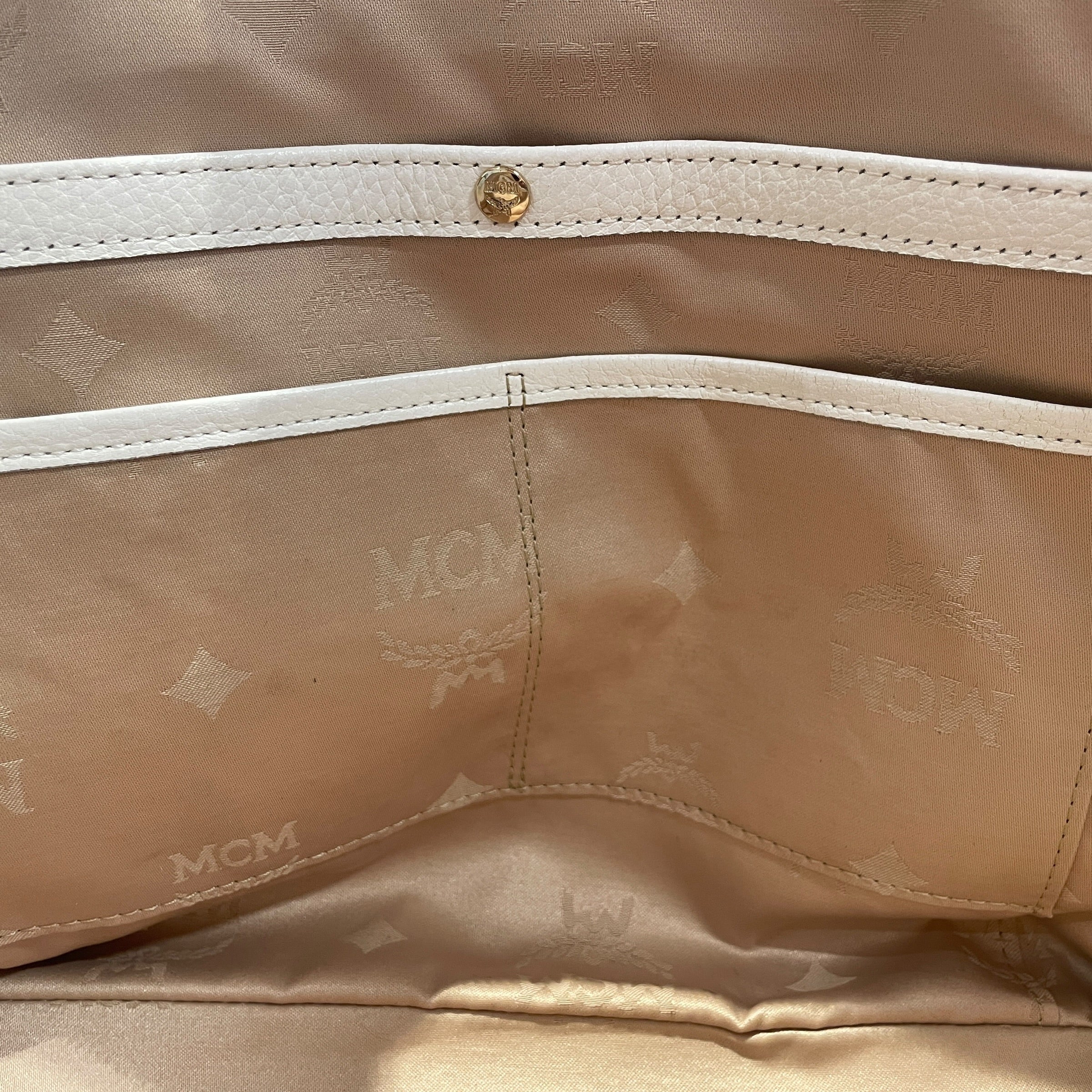 MCM/Hand Bag/Leather/WHT/side lock l0820 view 8