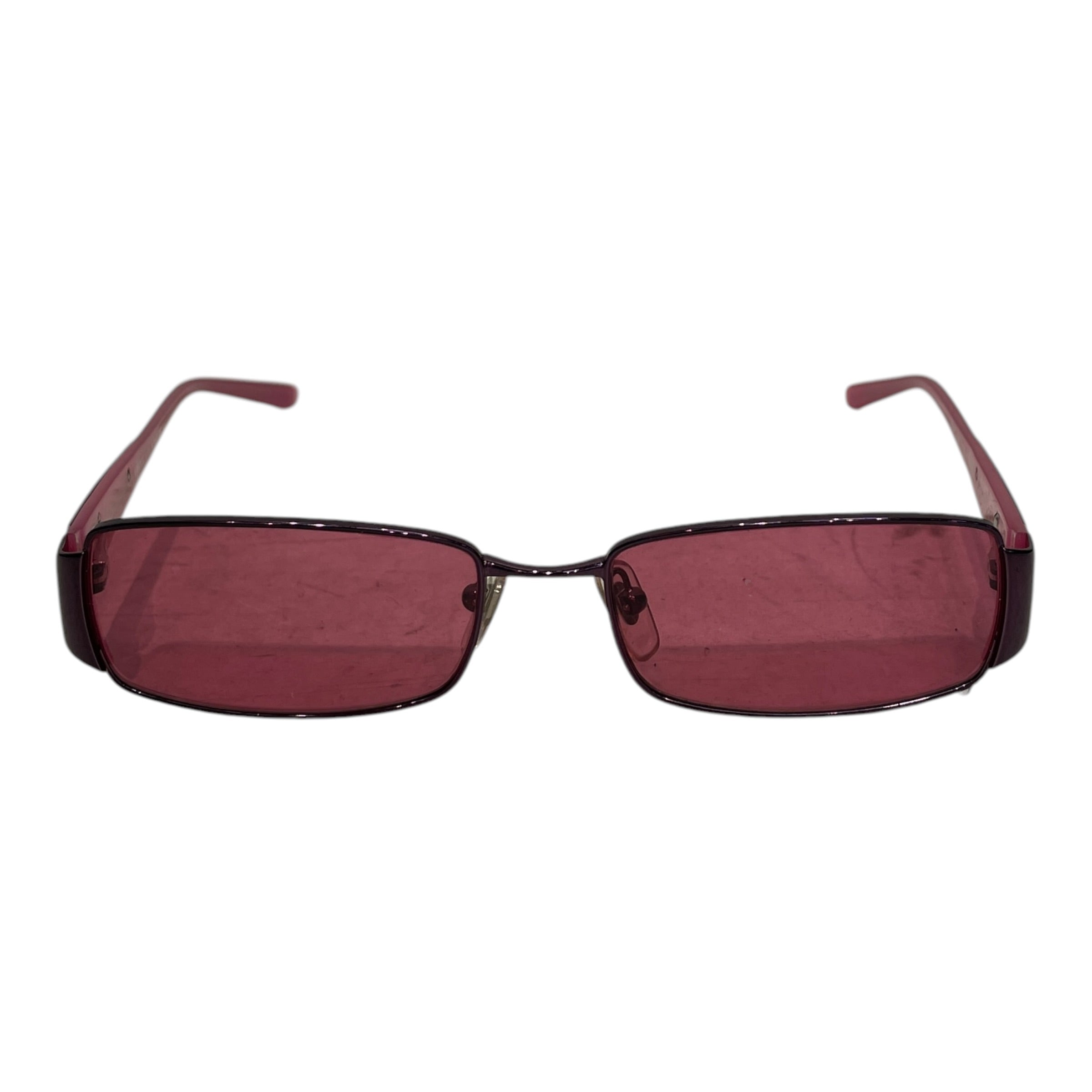 VERSACE/Sunglasses/Celluloid/PNK/L's/MGENTA TINTED RECTANGLE view 1