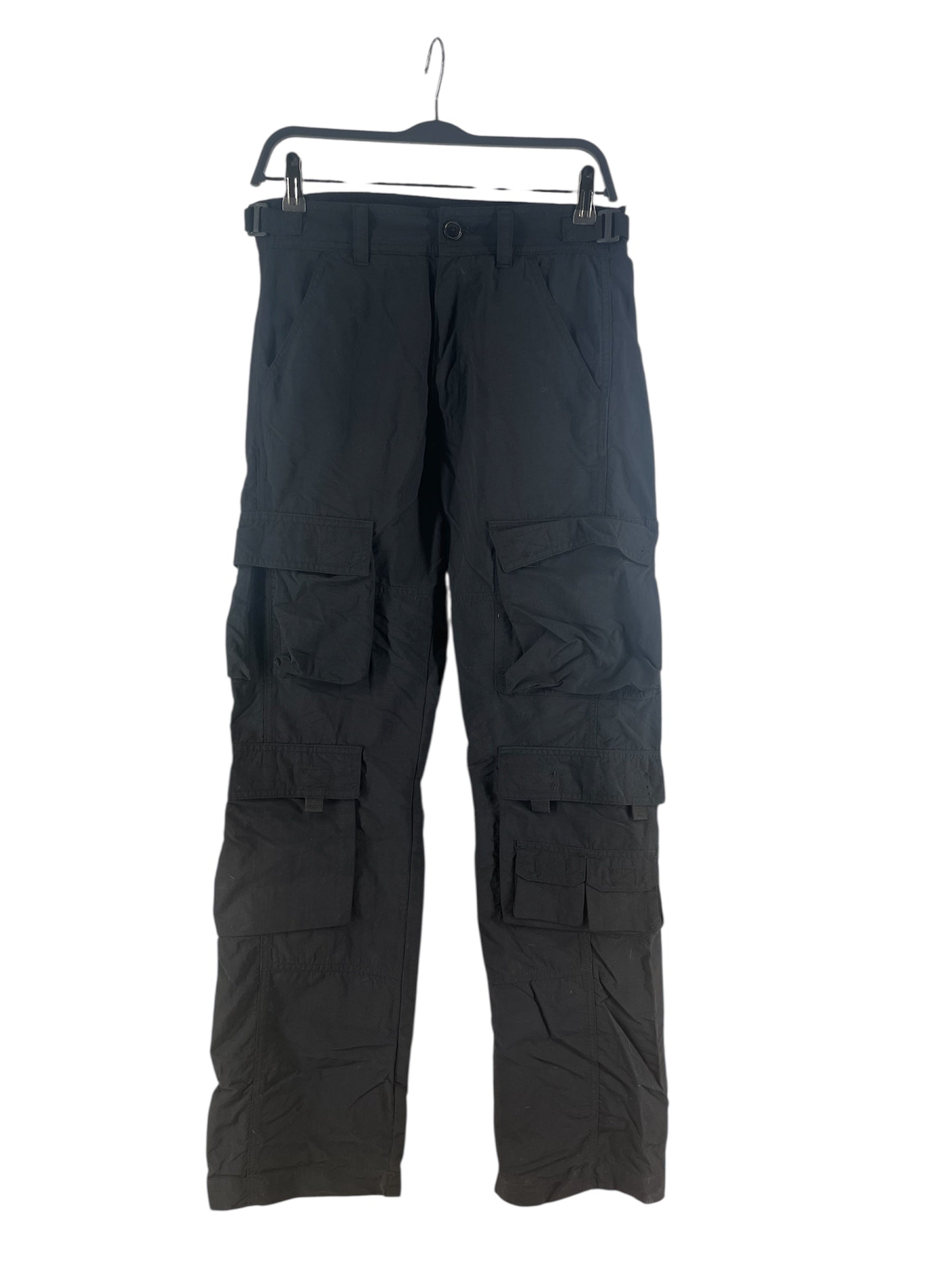 MARTINE ROSE/Straight Pants/46/Nylon/BLK/MULTI POKET CARGO view 1