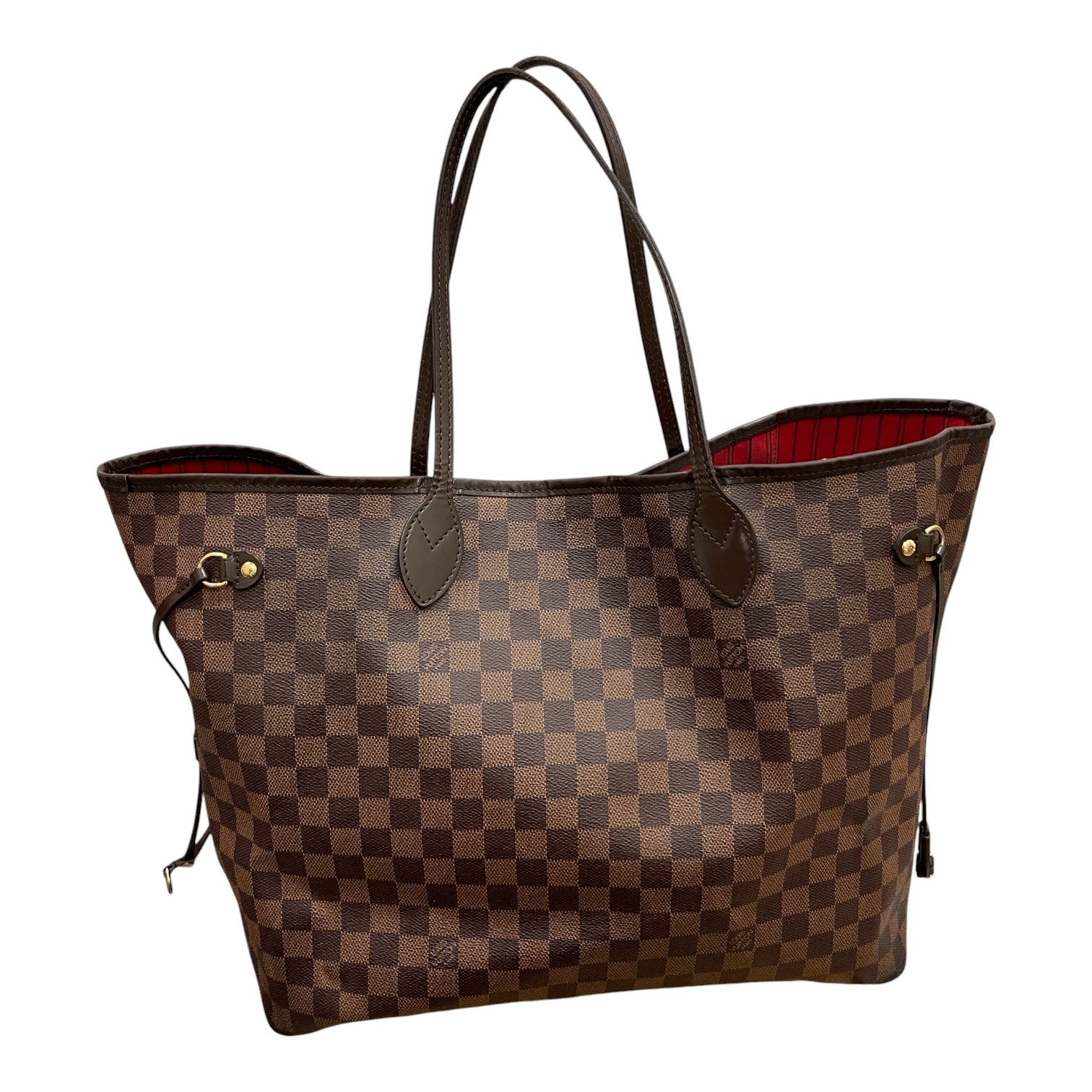 LOUIS VUITTON/Tote Bag/Monogram/Leather/BRW/neverfull bandouliere view 2