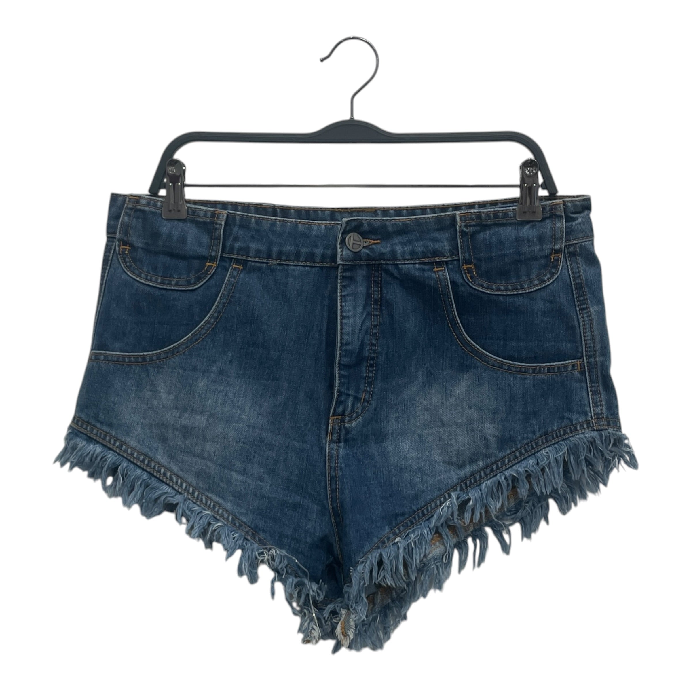 Telfar/Shorts/S/Denim/IDG/FRINGE SHORTS view 1