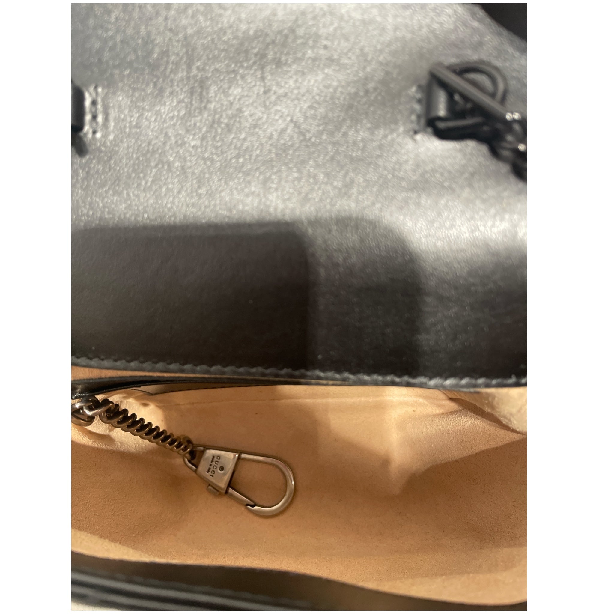 GUCCI/Cross Body Bag/BLK/Black Marmont Hook Double G view 3