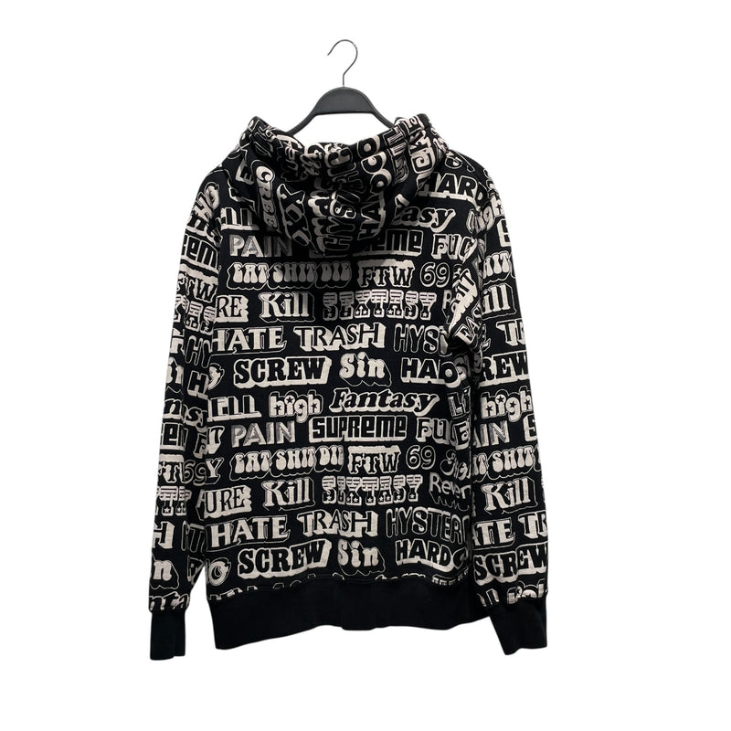 Supreme/HYSTERIC GLAMOUR/Hoodie/L/All Over Print/Cotton/BLK/
