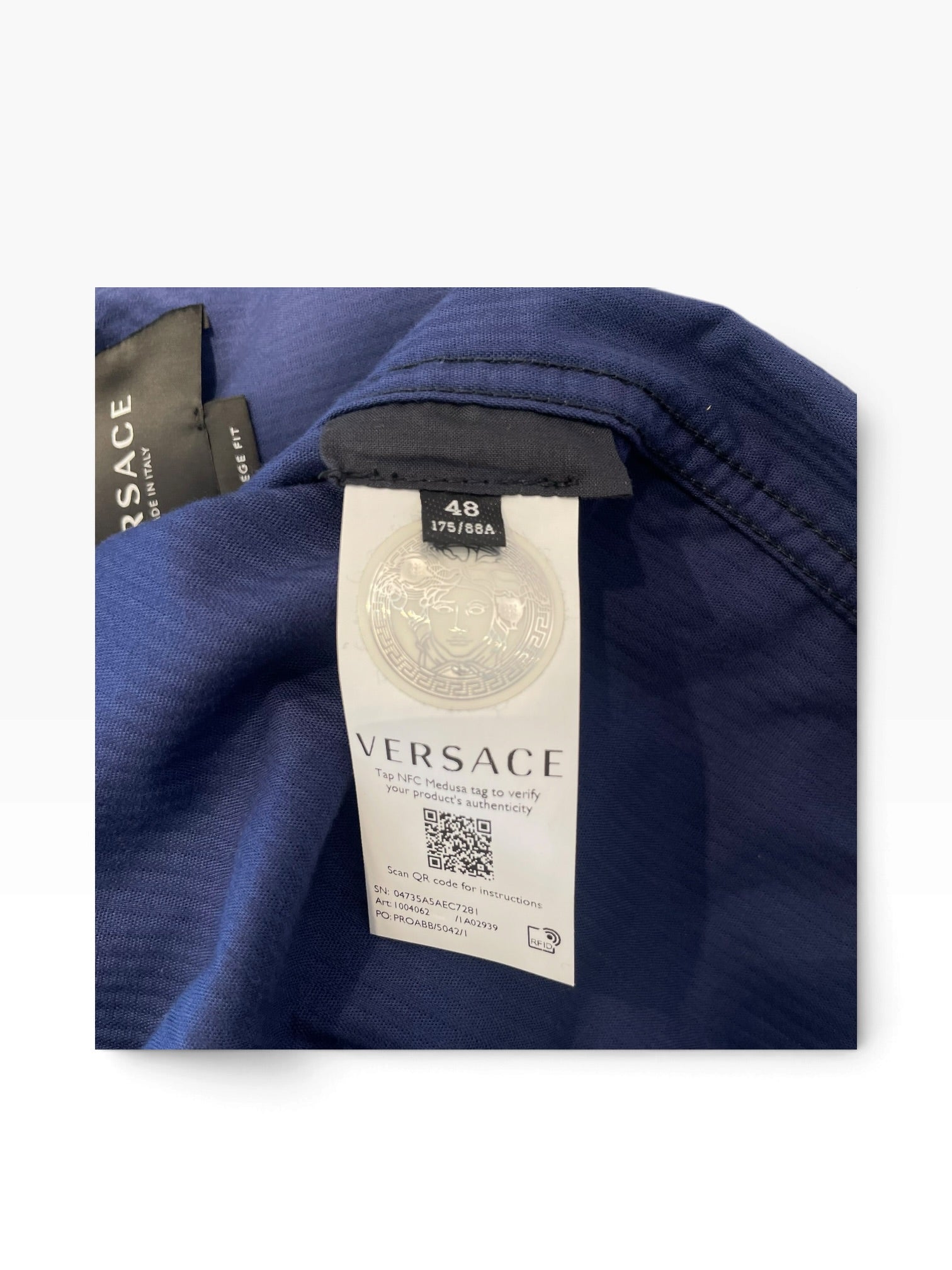 VERSACE/Jacket/48/Cotton/NVY/Corduroy - Medusa Button view 4