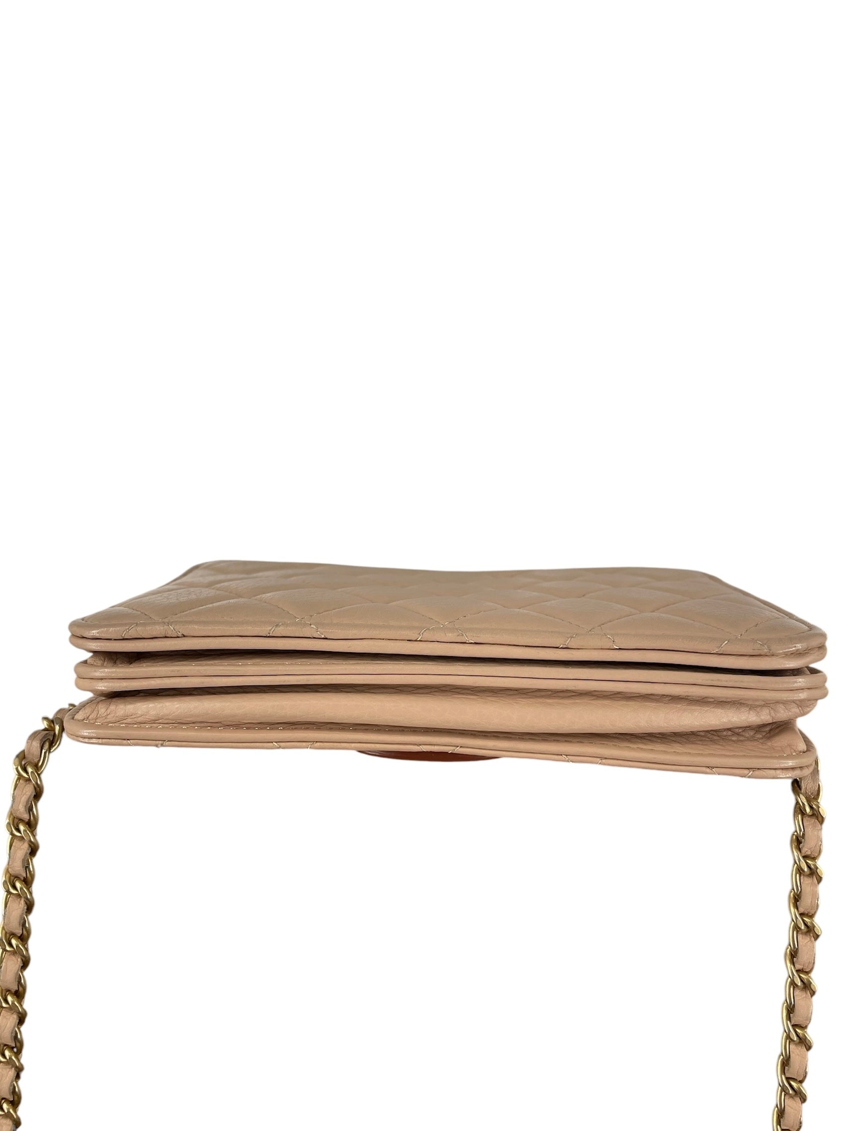 CHANEL/Cross Body Bag/BEG/25074080 Beige Gld Hrdwre view 3