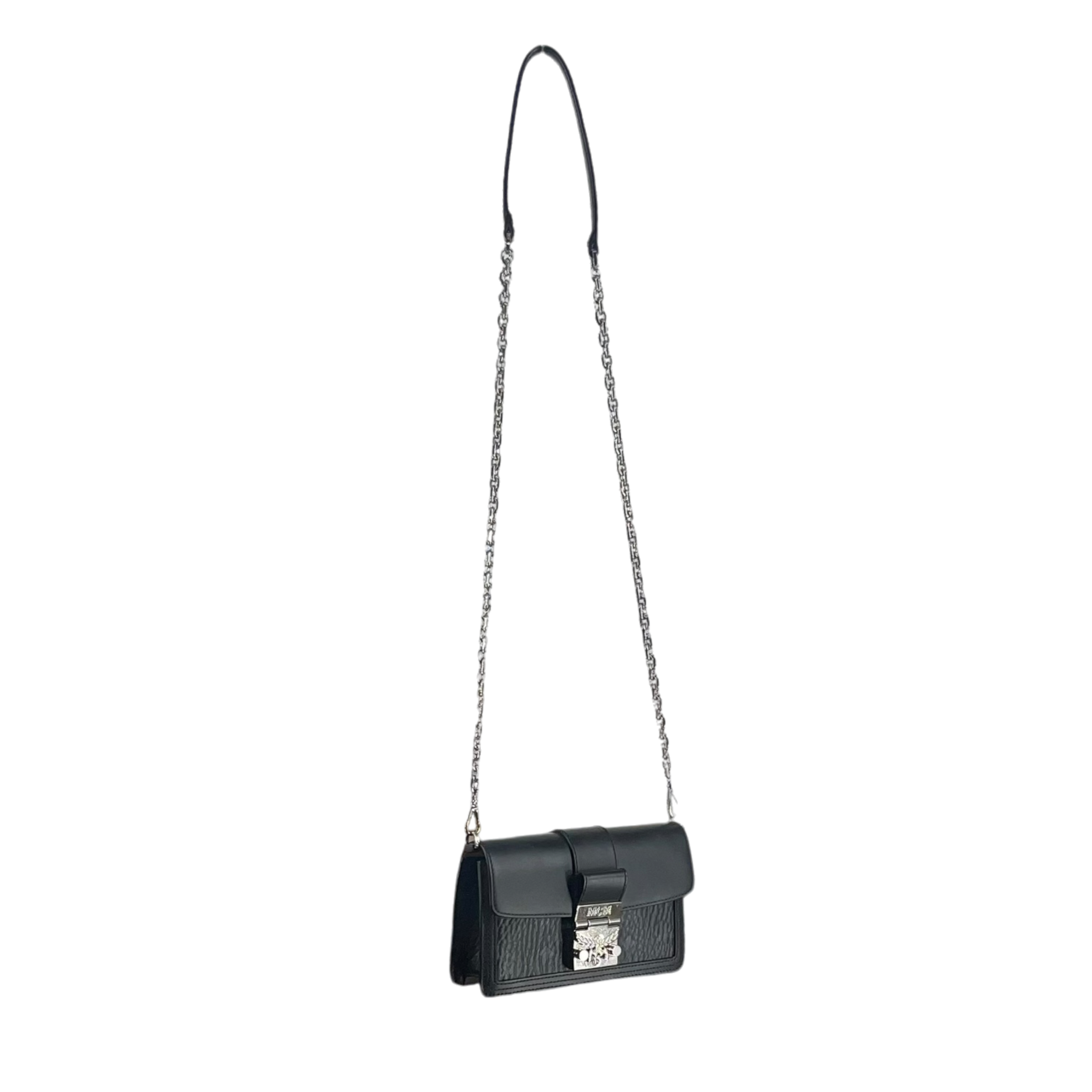 MCM/Cross Body Bag/Monogram/Leather/BLK/MWRBAWO02BK001 view 3