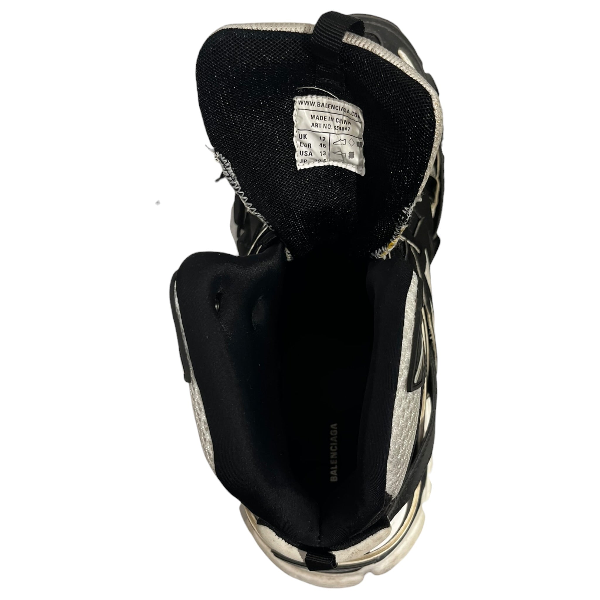 BALENCIAGA/Hi-Sneakers/US 13/Cotton/White/BLK view 3