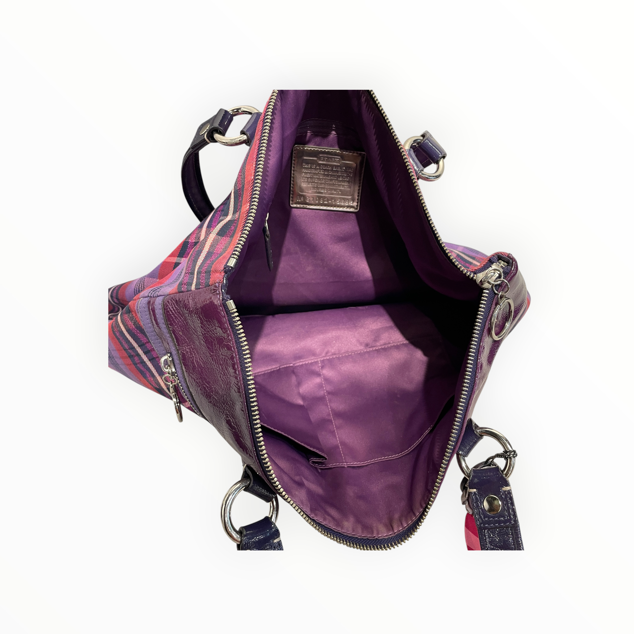 COACH/Tote Bag/Plaid/PPL/Poppy Glam Tote view 3