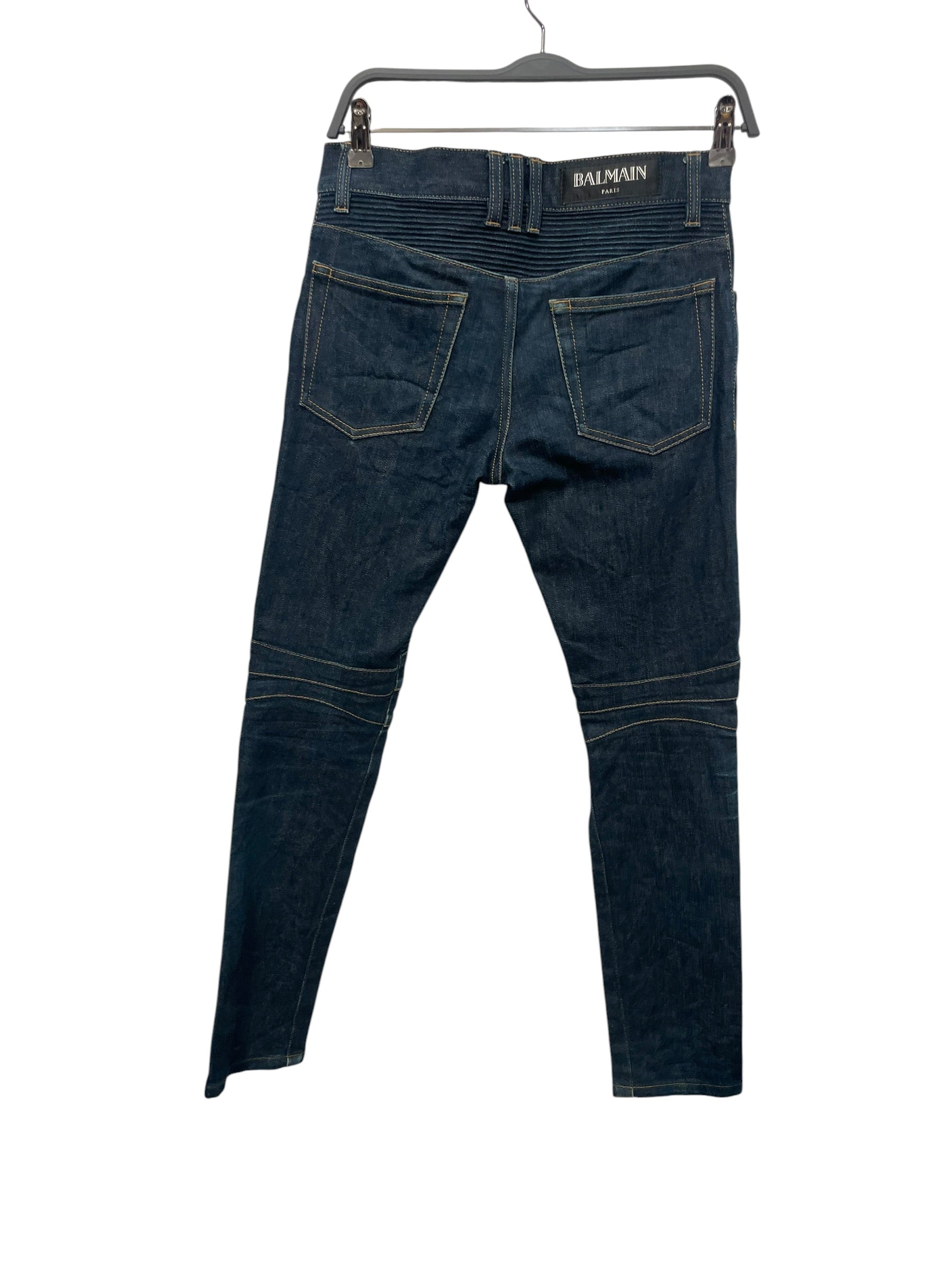 BALMAIN/Skinny Pants/27/Cotton/IDG/POHT551D204 view 2