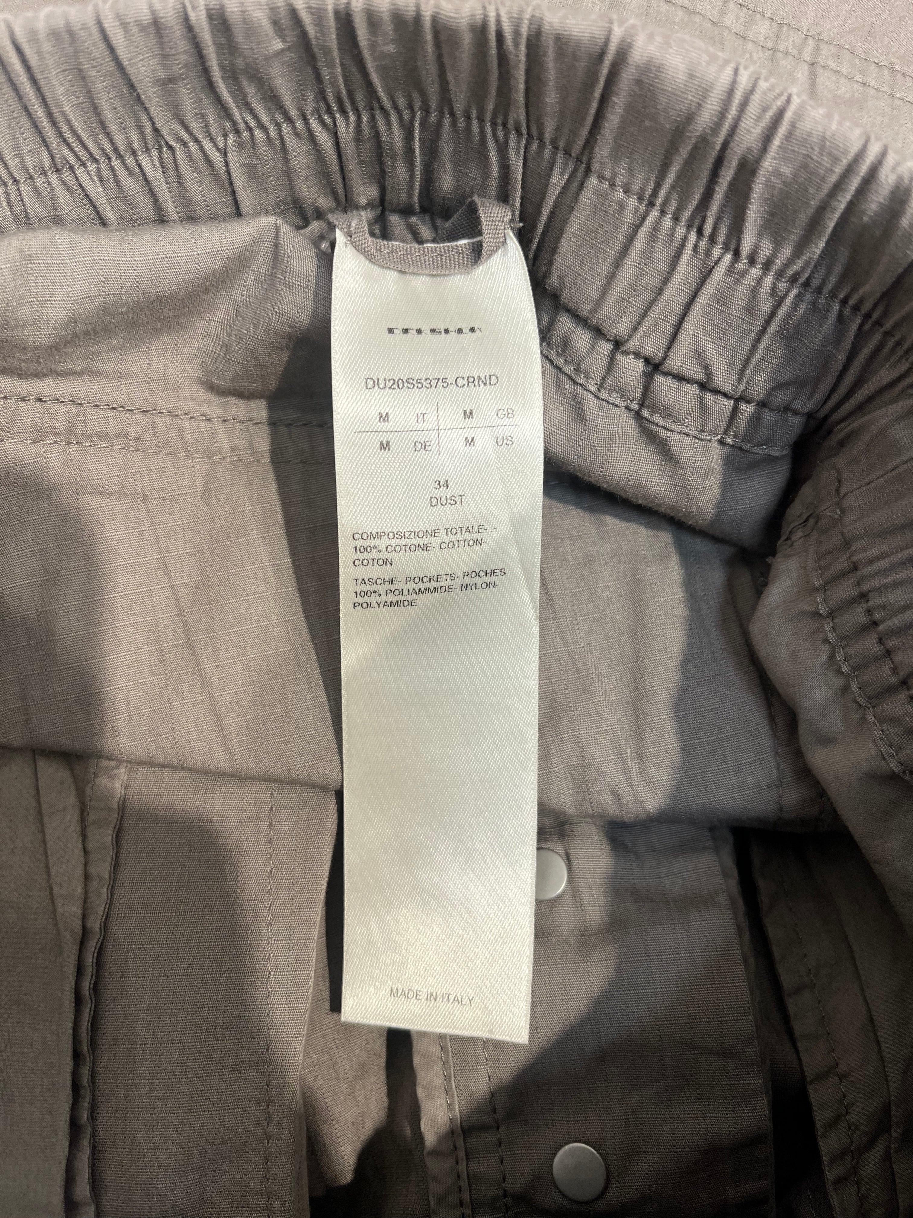 RICK OWENS DRKSHDW/Cargo Pants/M/Cotton/GRY/silky pockets view 4